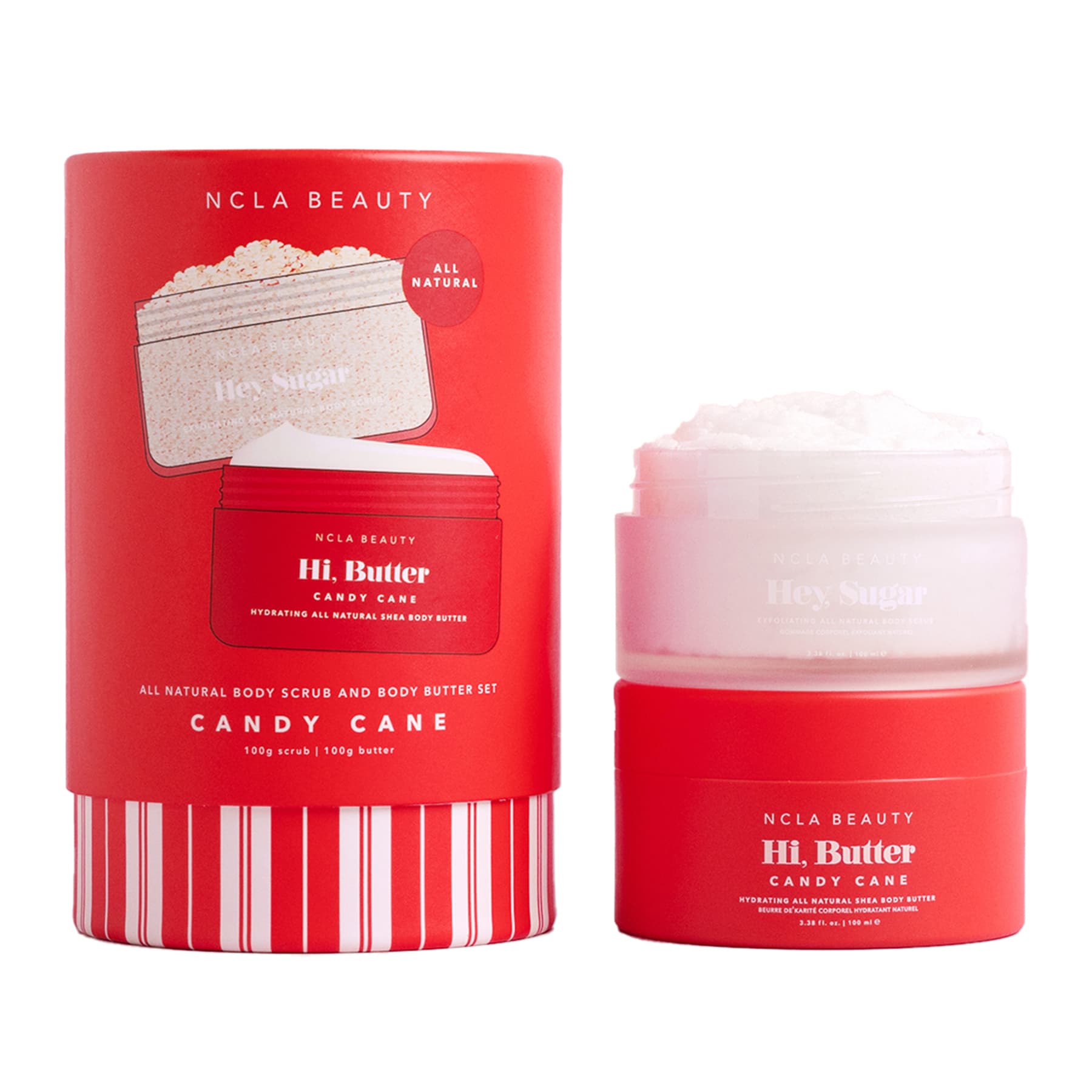 Подарунковий набір для догляду за тілом «Карамельна цукерка» NCLA Beauty Candy Cane Body Care Gift Set 2 в 1