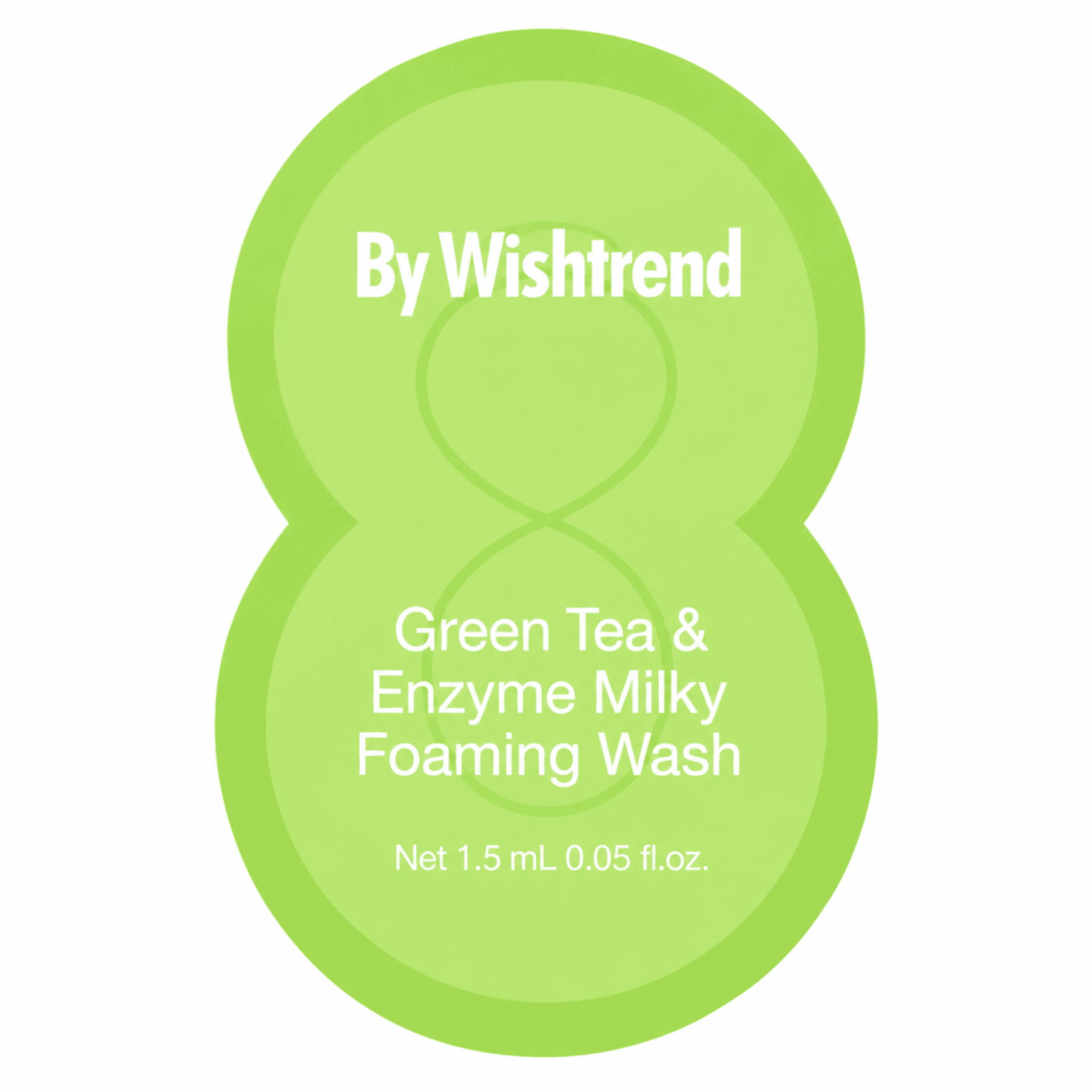 Пінка для вмивання з зеленим чаєм та ензимами By Wishtrend Green Tea&Enzyme Milky Foaming Wash 1,5 мл, Саше (пробник)