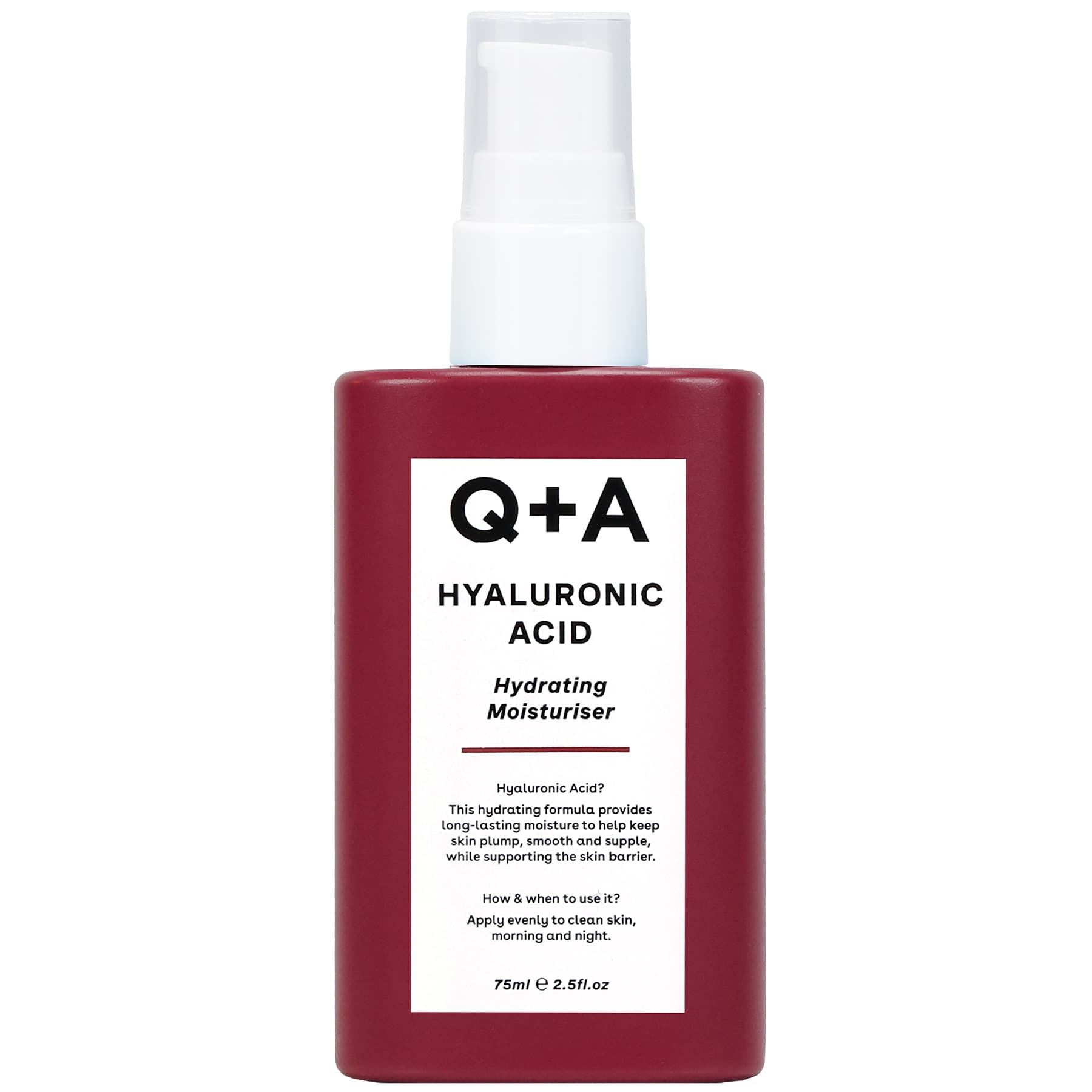 Зволожувальний крем з гіалуроновою кислотою Q+A Hyaluronic Acid Hydration Moisturiser 75 мл