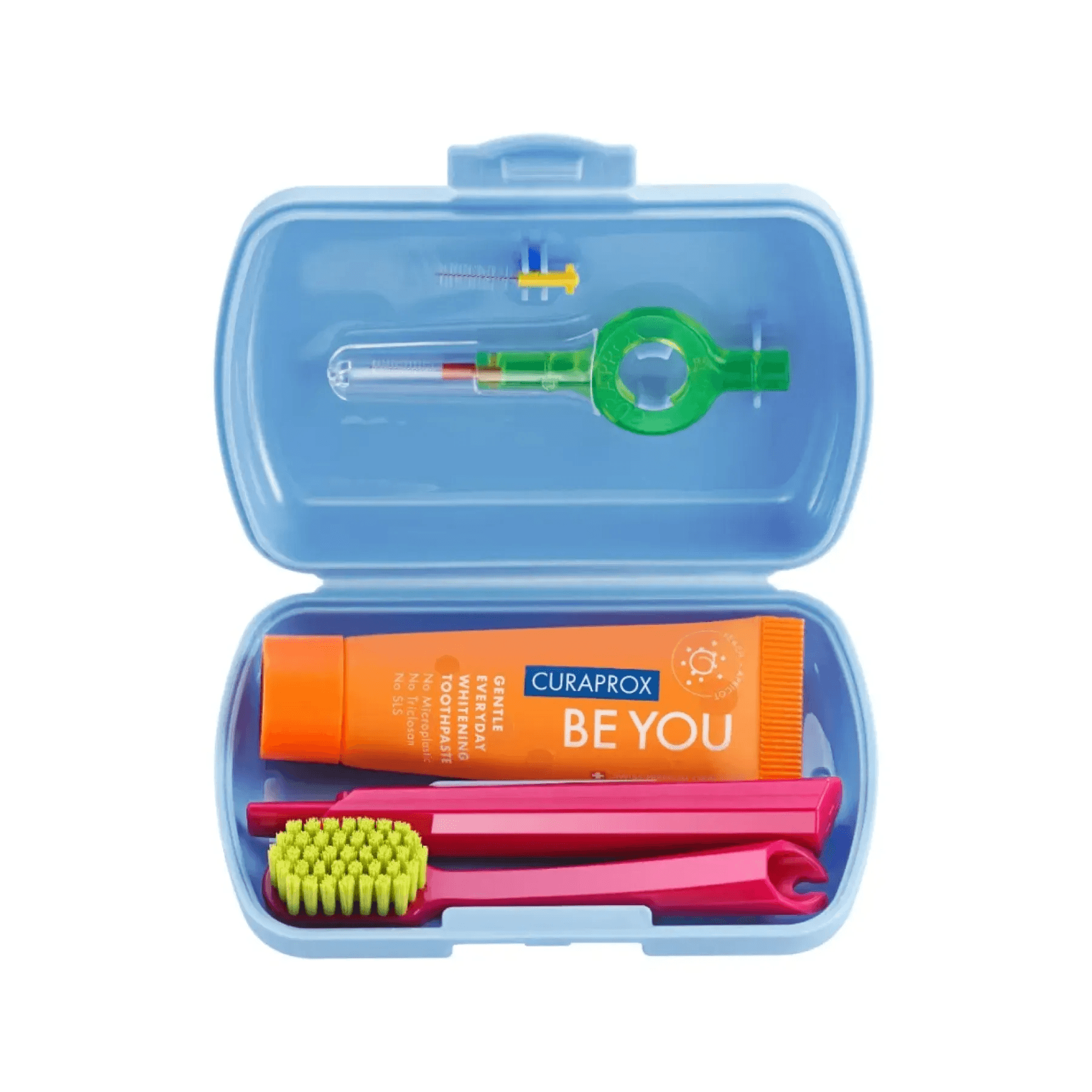 Дорожній набір Curaprox Be You Travel Set Red Blue 4 в 1
