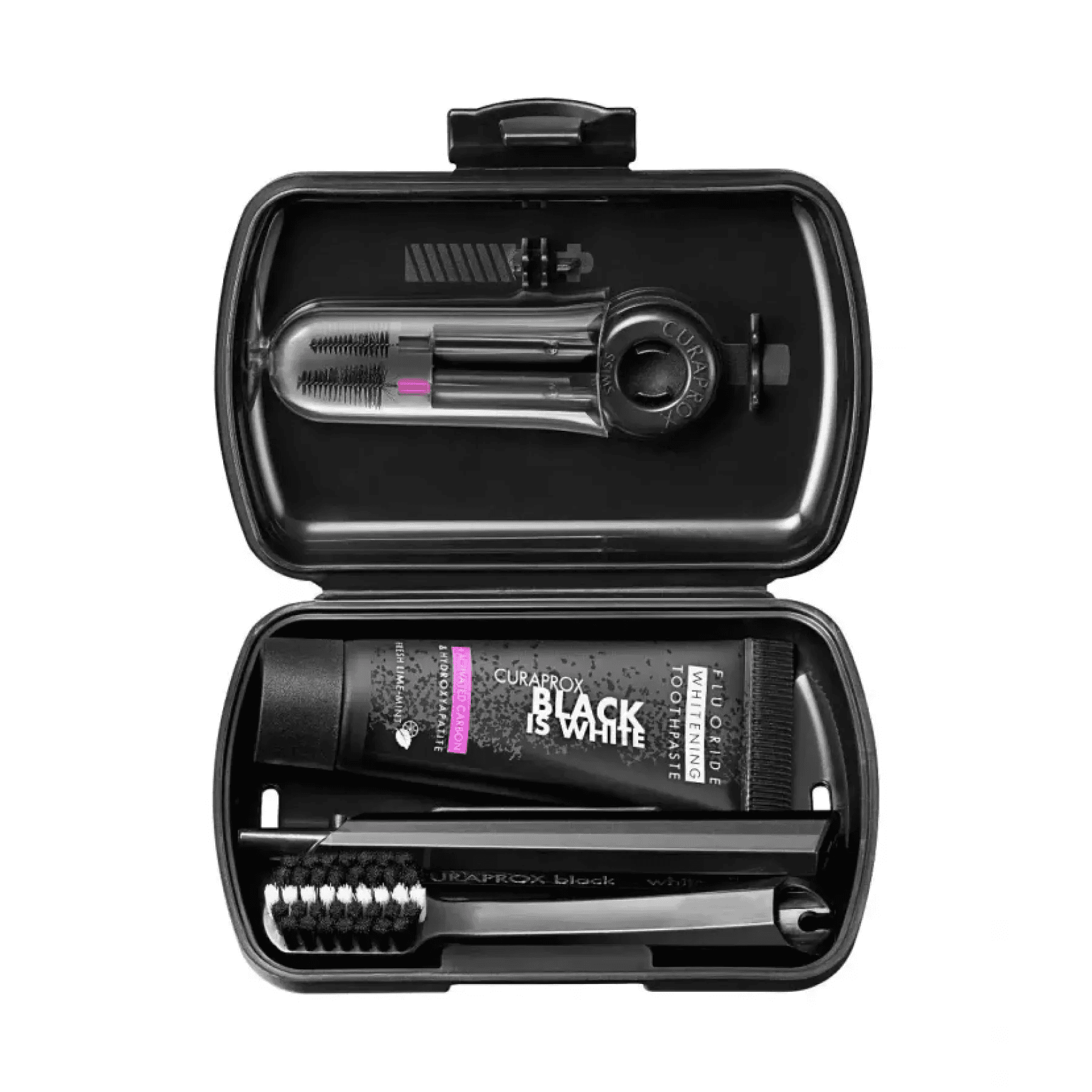 Дорожній набір Curaprox Travel Set Black Is White 4 в 1