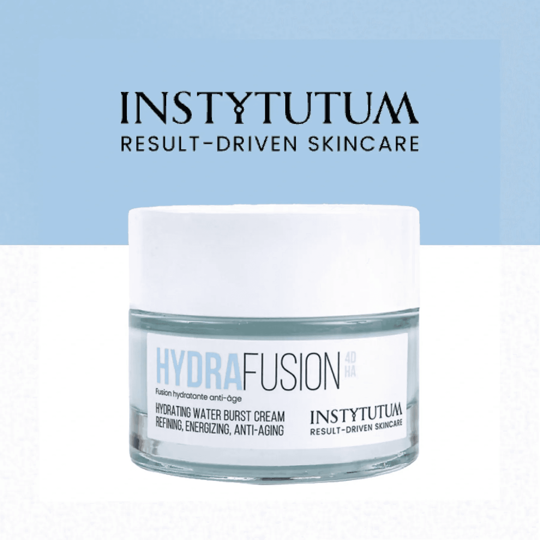 Зволожувальний гель-крем з 4 типами гіалуронової кислоти Instytutum HydraFusion 4D Hydrating Water Burst Cream 2 мл, Саше (Тестер)