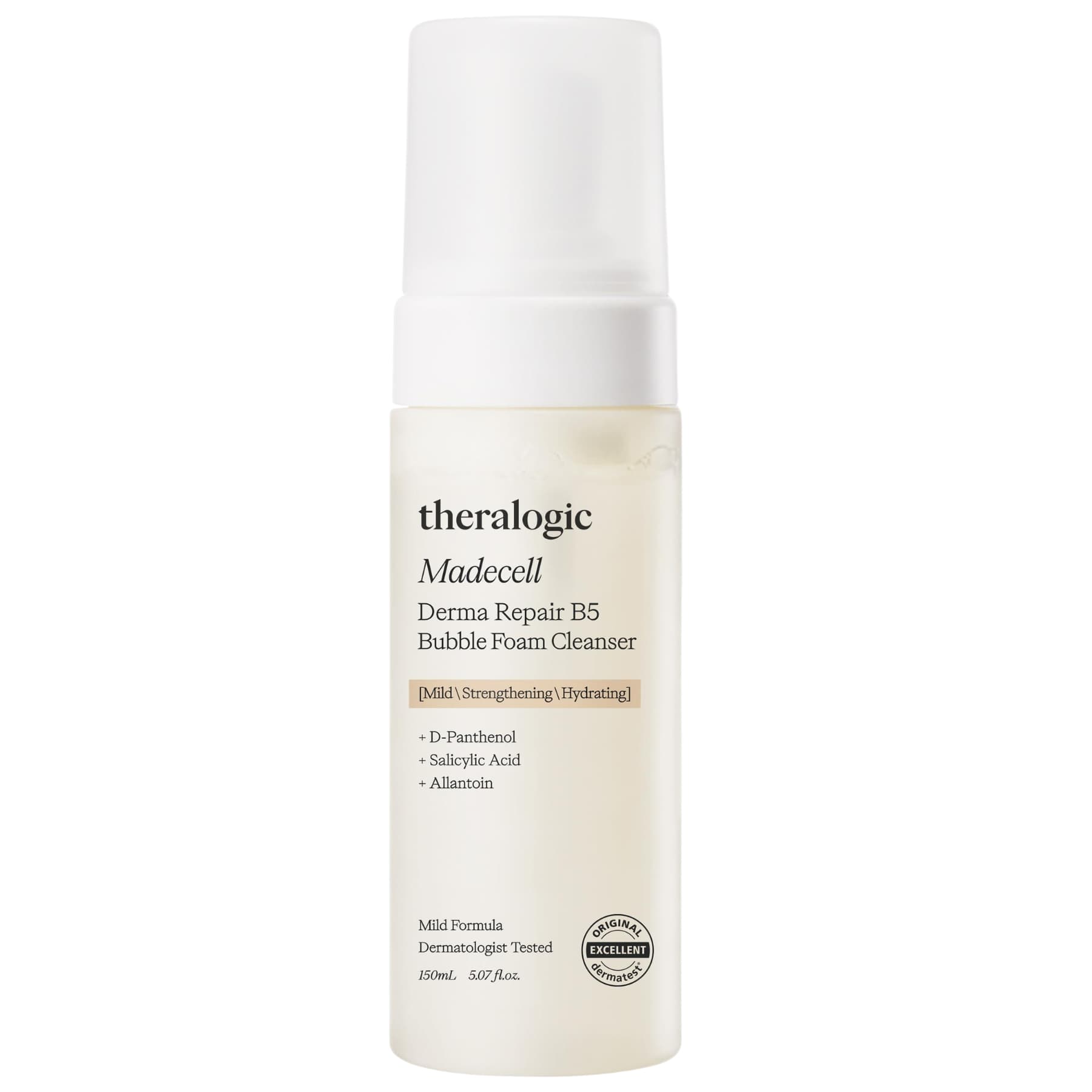 Пінка-мус для вмивання з д-пантенолом Theralogic Madecell Derma Repair B5 Bubble Foam Cleanser 150 мл