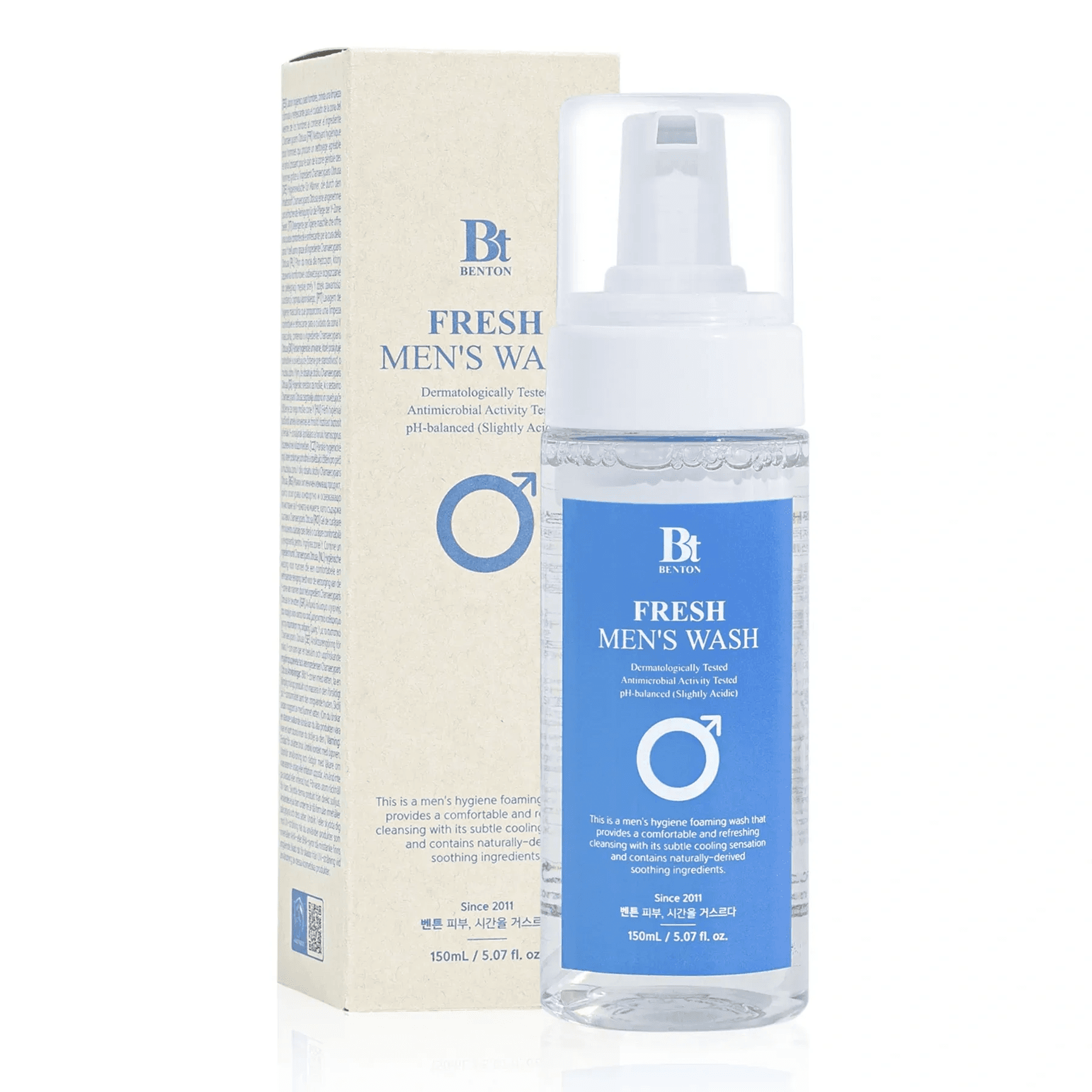 Освіжальна пінка для інтимної гігієни чоловіків Benton Fresh men's wash 150 мл