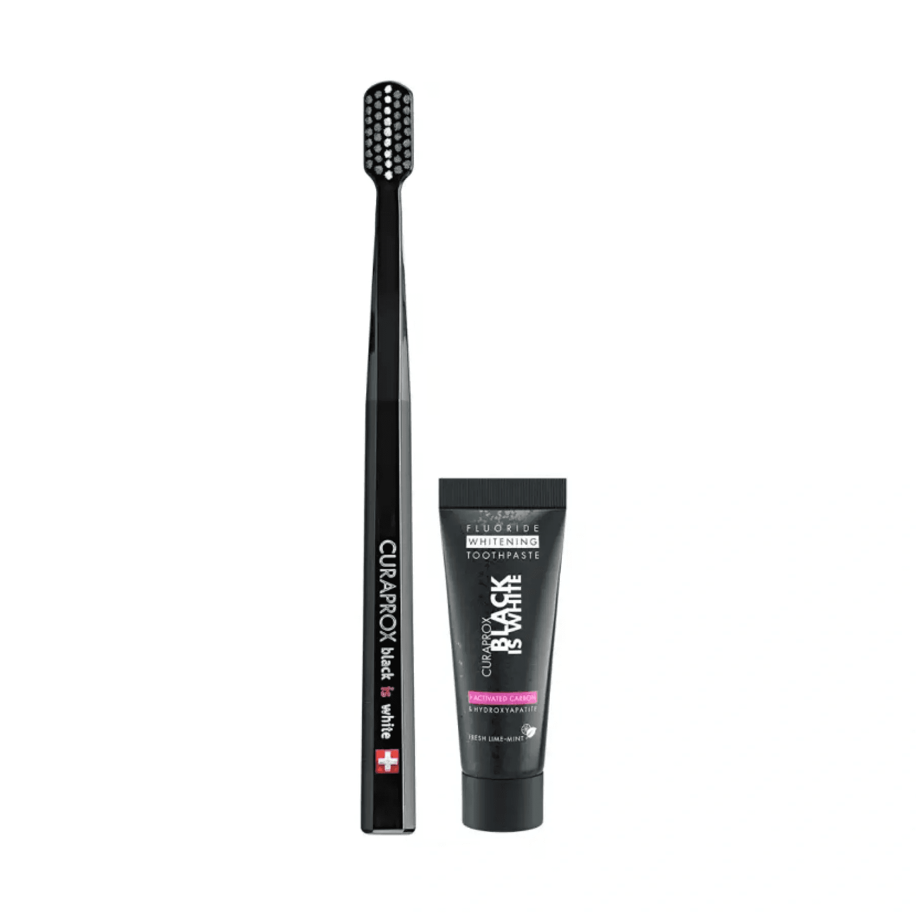 Набір зубна паста та щітка Curaprox Ultra Soft & Black Is White 2 в 1