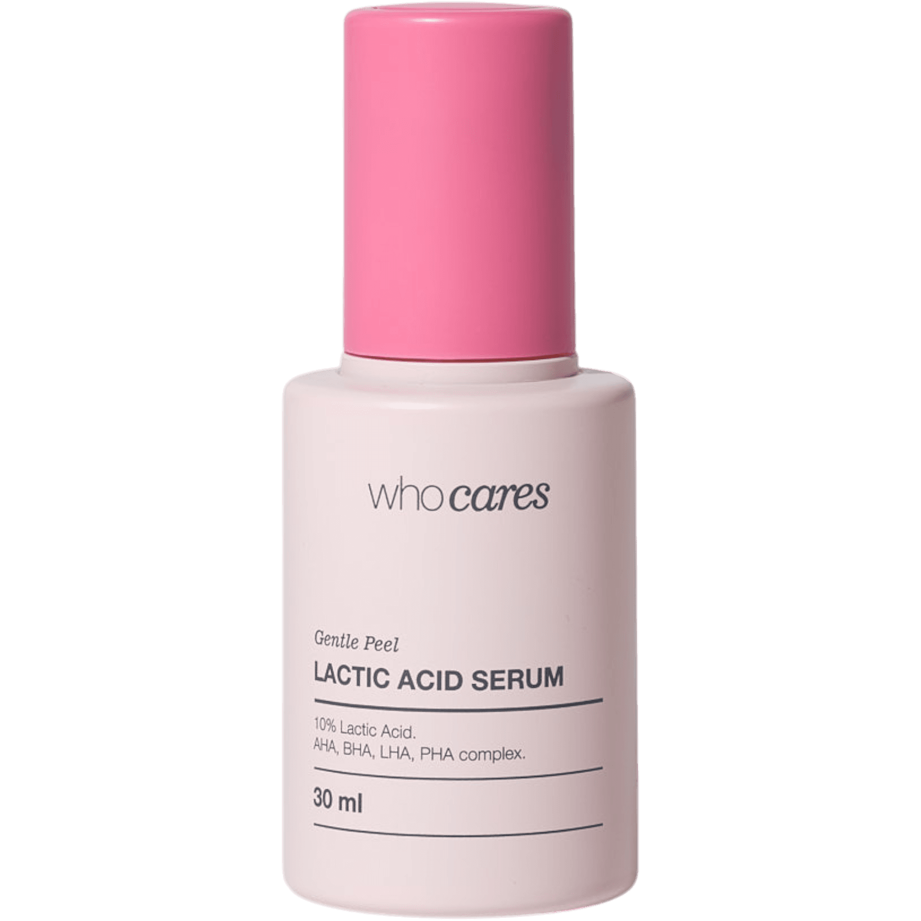 Незмивна сироватка-пілінг із молочною кислотою WhoCares Gentle Peel Lactic Acid Serum 30 мл