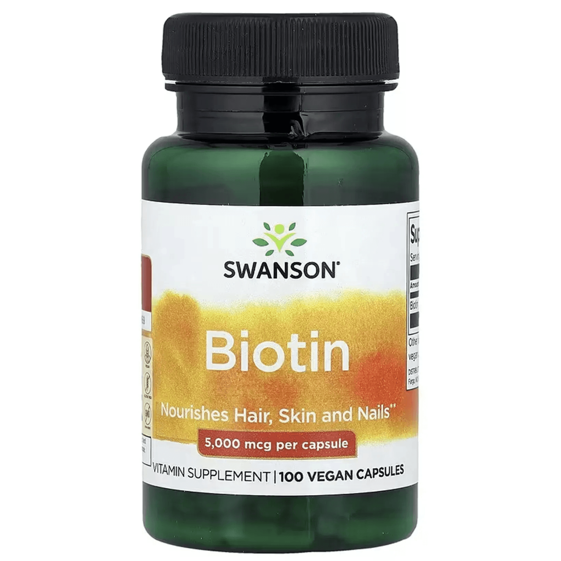 Біотин 5000 мкг Swanson Biotin 5,000mcg 100 100 шт