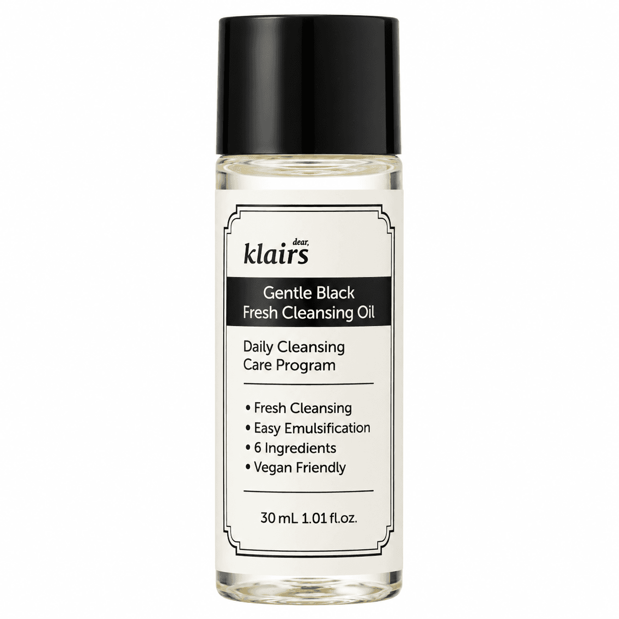 Гідрофільна олія Dear Klairs Gentle Black Fresh Cleansing Oil 30 мл, Мініатюра