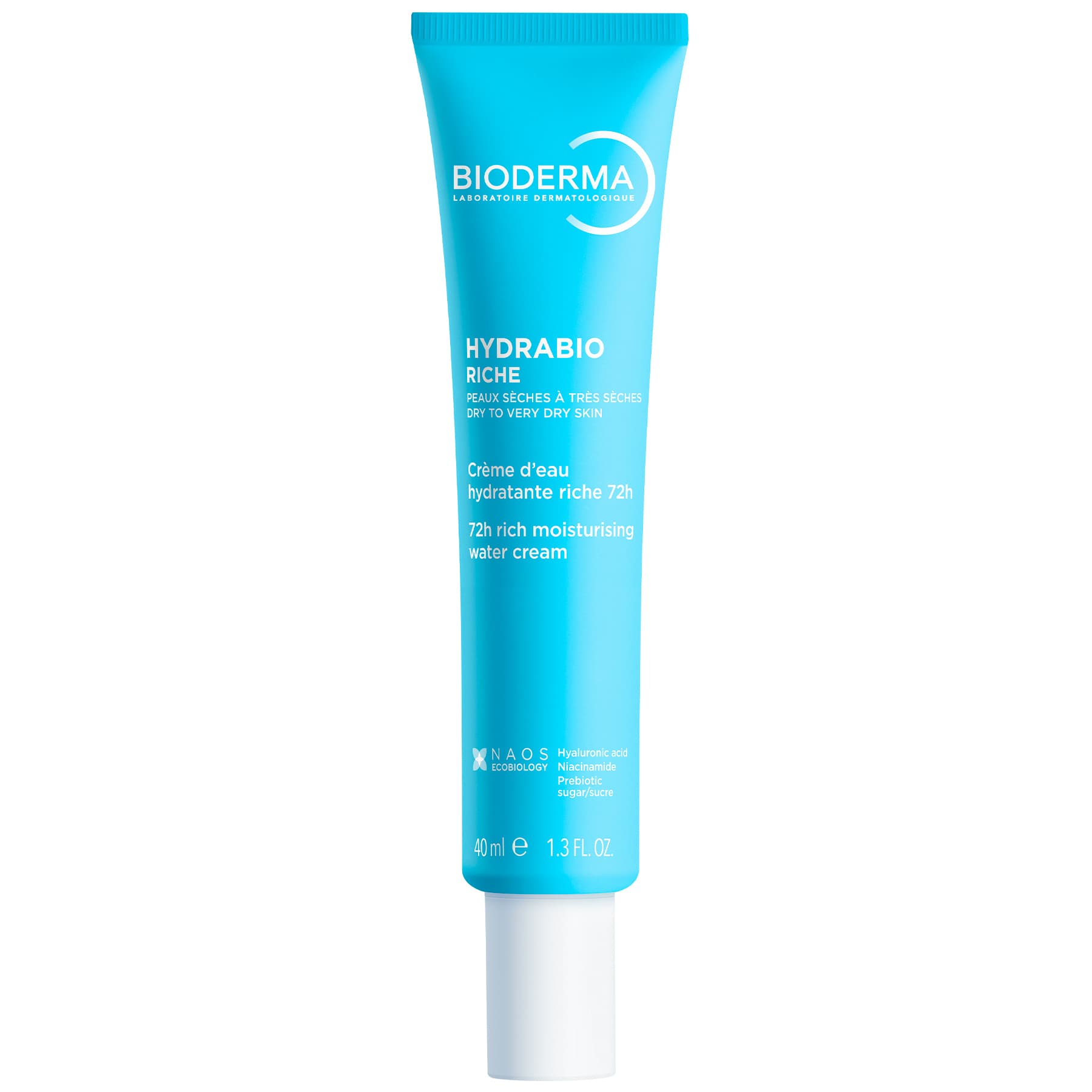 Зволожувальний крем на водній основі для обличчя Bioderma Hydrabio Riche 72h Moisturising Water Cream 40 мл