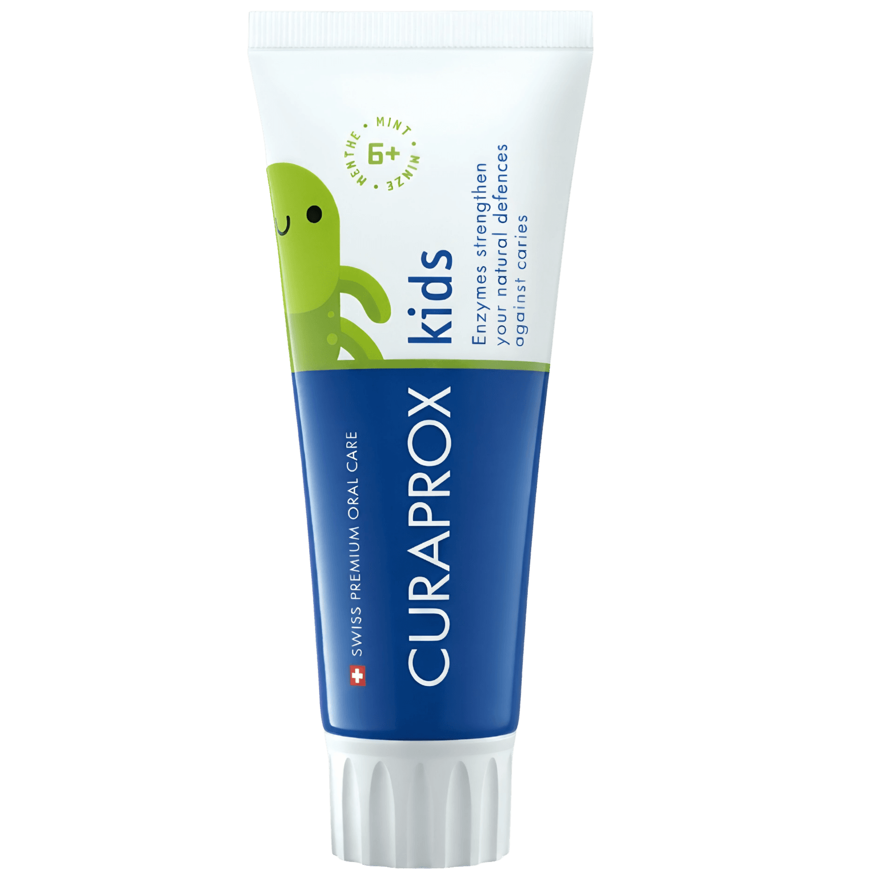 Дитяча зубна паста з фтором та смаком мʼяти з 6-ти років CURAPROX Kids Mint 60 мл