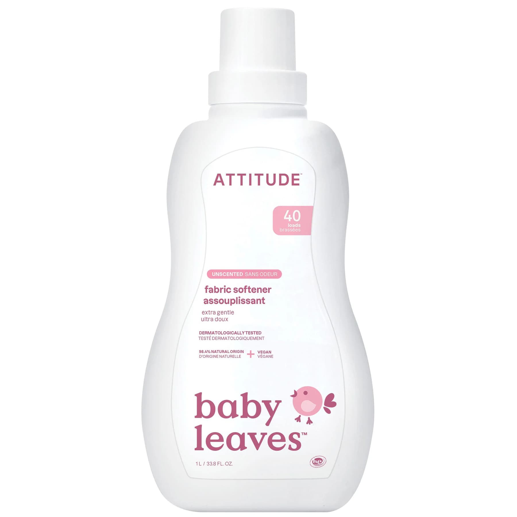 Кондиціонер-пом'якшувач для дитячої білизни без запаху Attitude Baby Fabric Softener 1000 мл