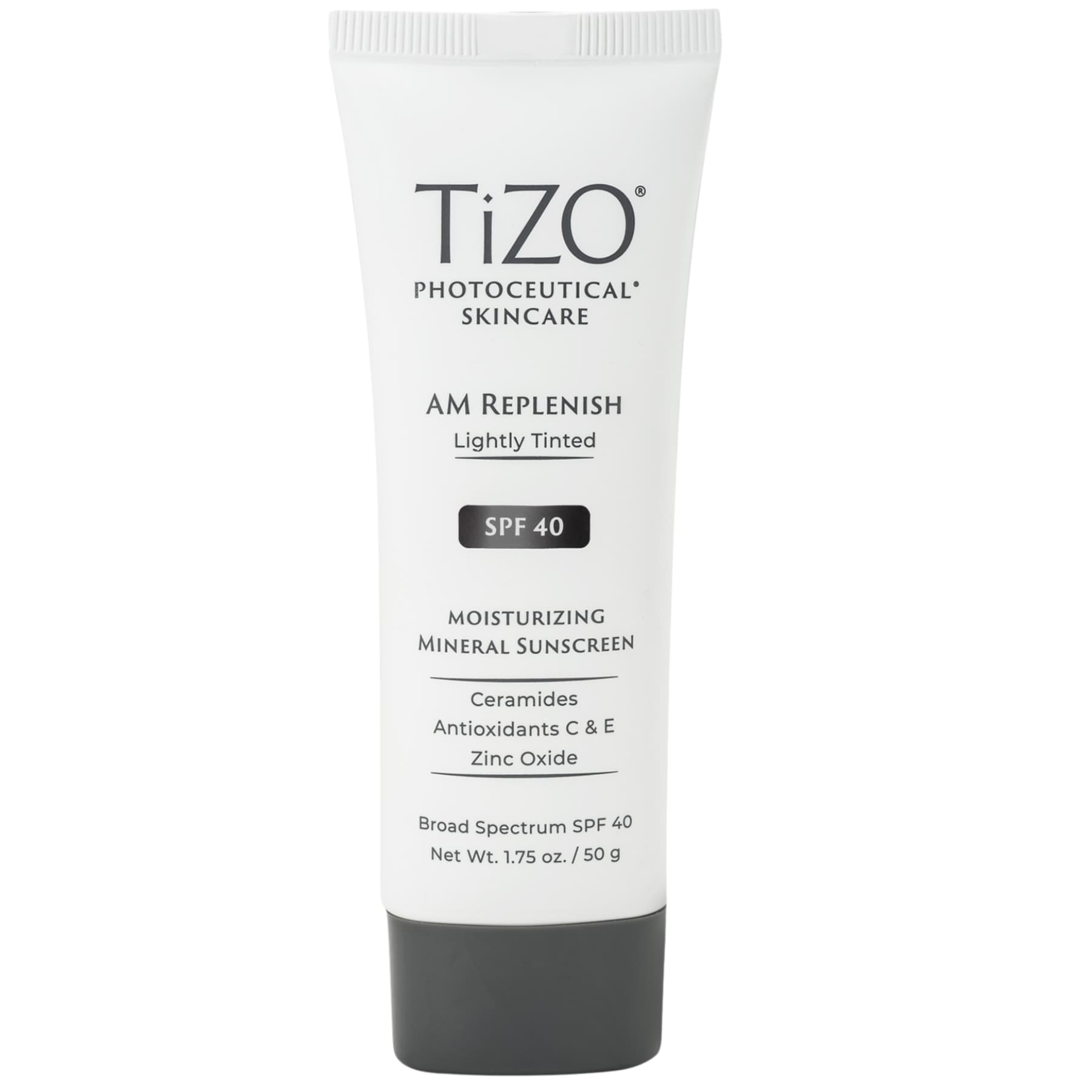 Крем денний живильний з легким відтінком для обличчя TiZO pHotoceutical Skincare AM Replenish Lightly Tinted SPF40 50 г