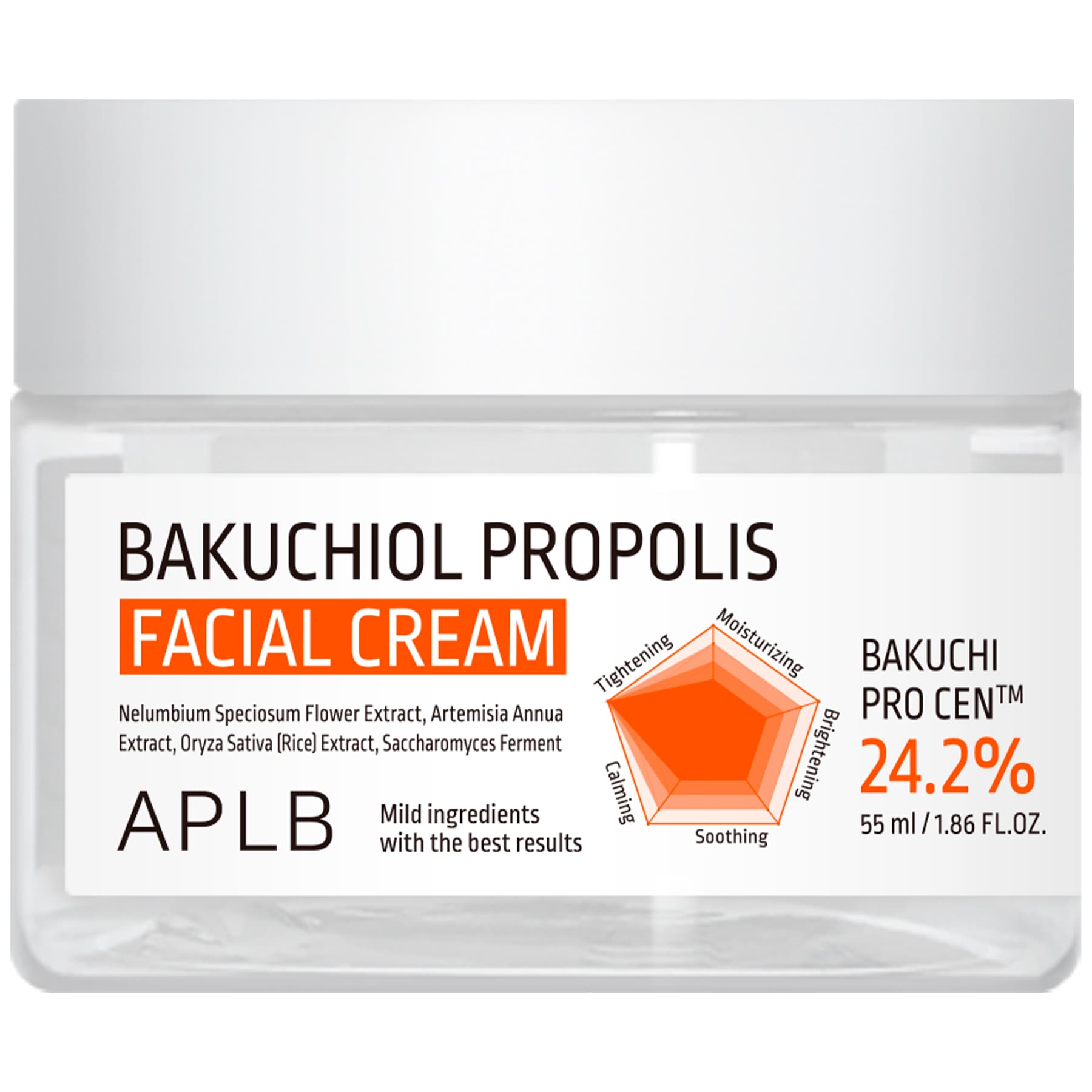 Антивіковий крем для обличчя з бакучіолом і прополісом APLB Bakuchiol Propolis Facial Cream 55 мл