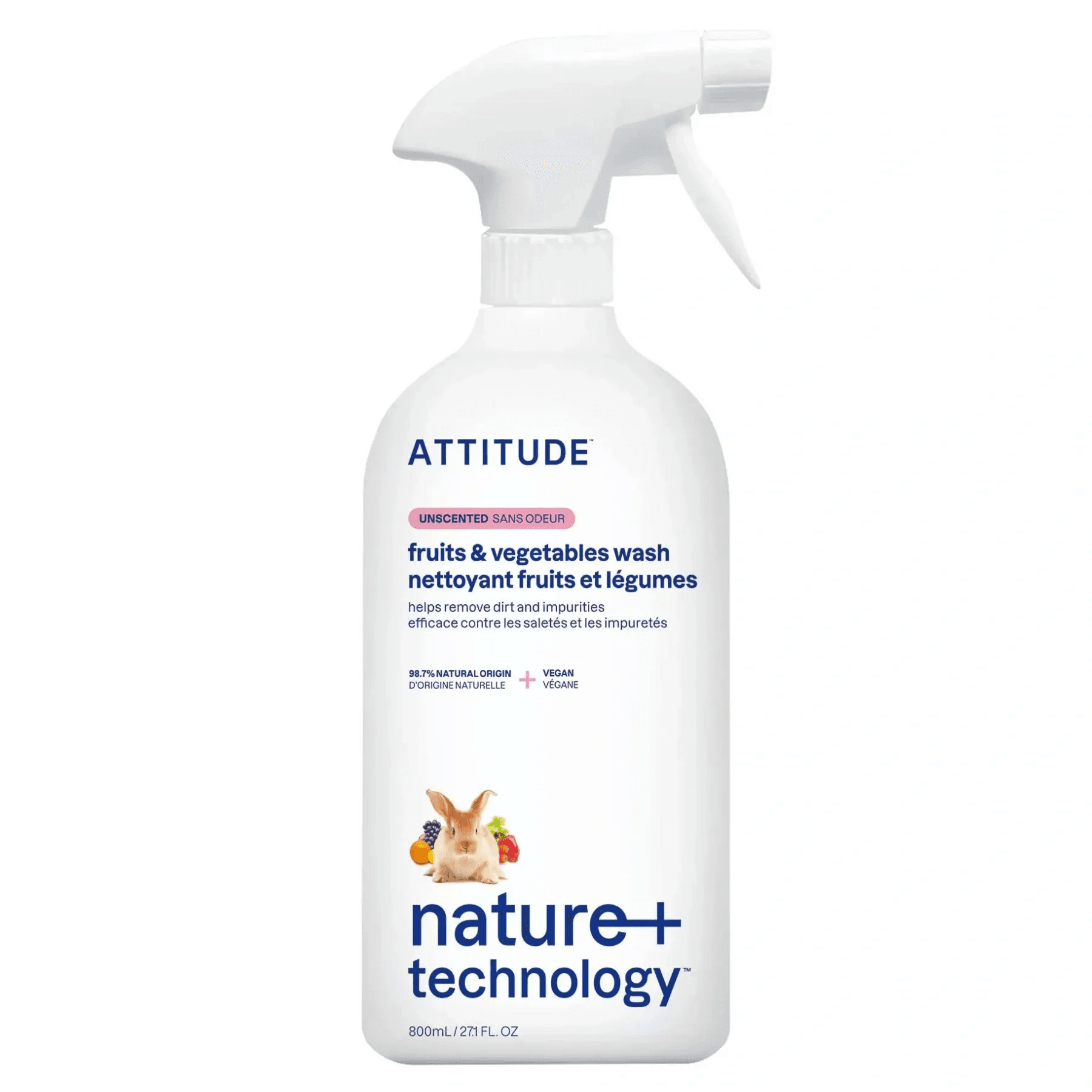 Засіб для миття фруктів та овочів Attitude 800 мл