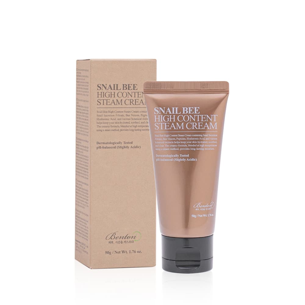 Крем з муцином равлика і бджолиною отрутою Benton Snail Bee High Content Steam Cream 50 г