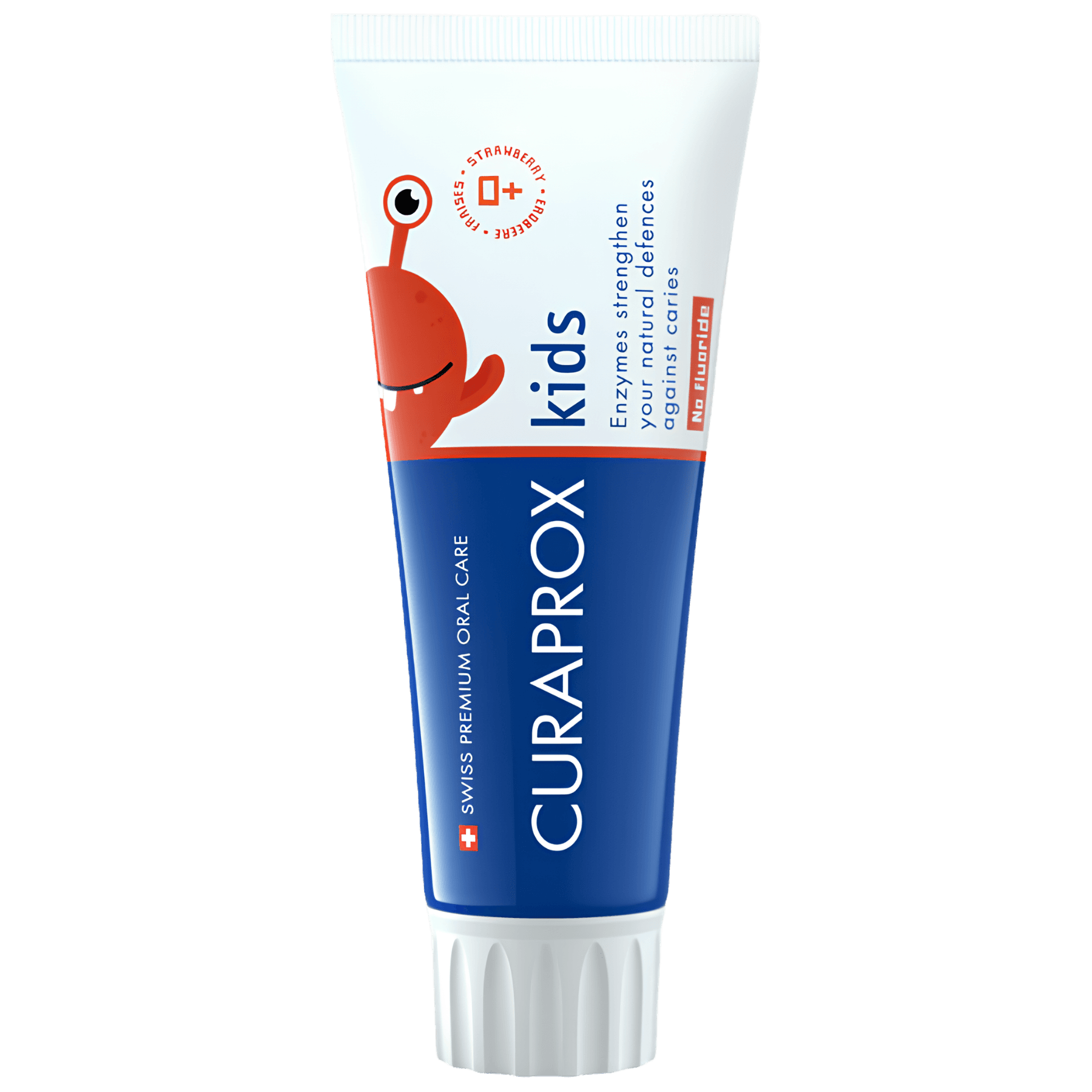 Дитяча зубна паста з фтором та смаком полуниці з 2-х років CURAPROX Kids Strawberry 60 мл