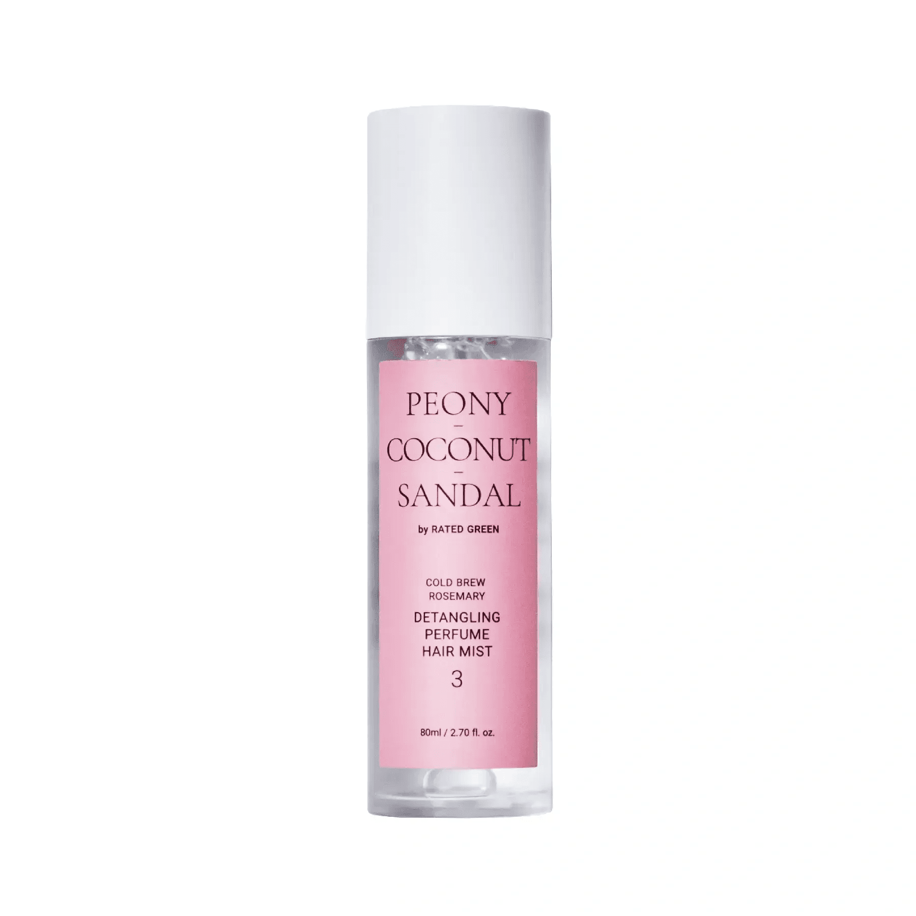 Парфумований міст для волосся Rated Green Detangling Perfume Hair Mist-3 Peony-Coconut-Sandal 80 мл