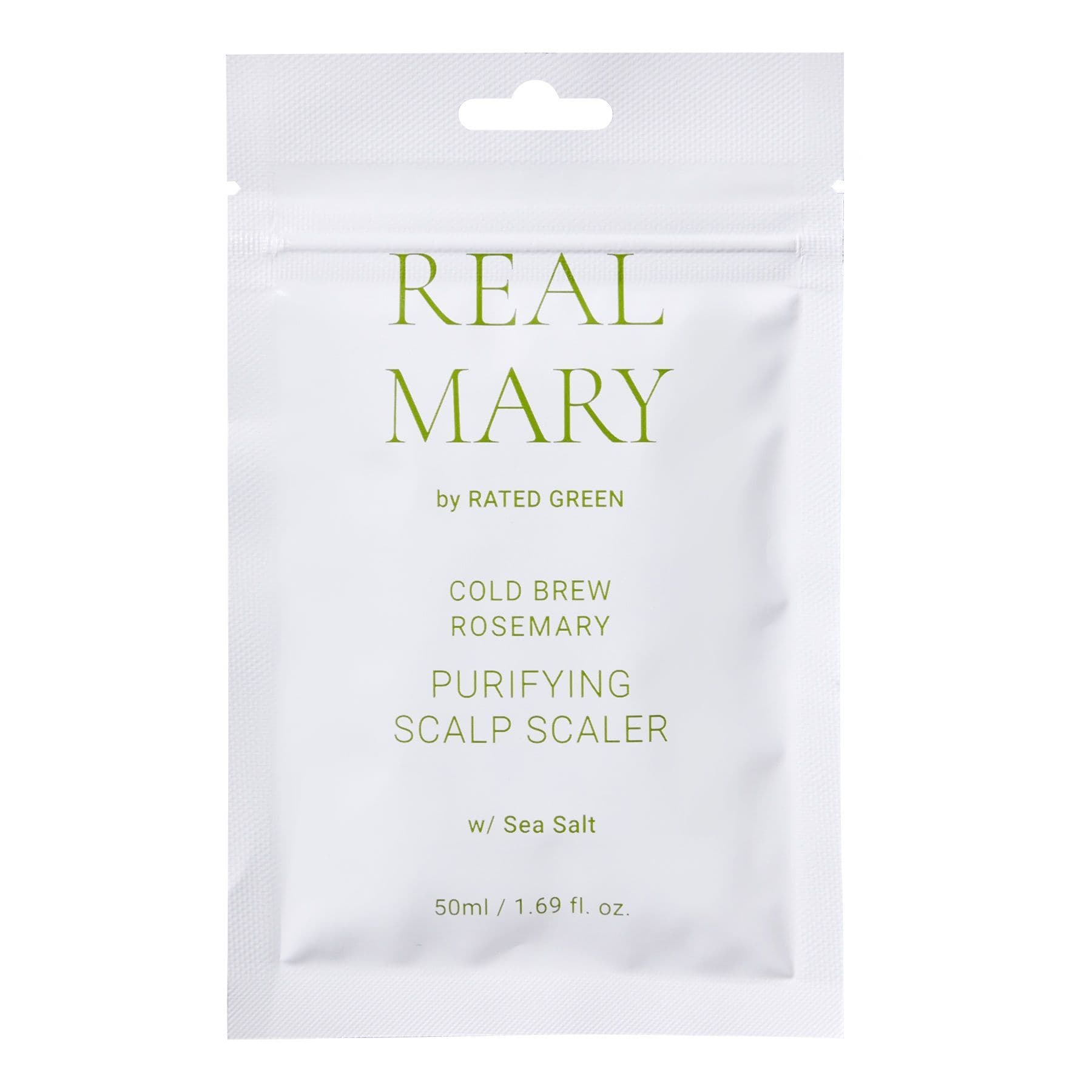 Очищувальна маска для шкіри голови з морською сіллю Rated Green Real Mary Cold Brewed Rosemary Purifying Scalp Scaler 50 мл, Мініатюра