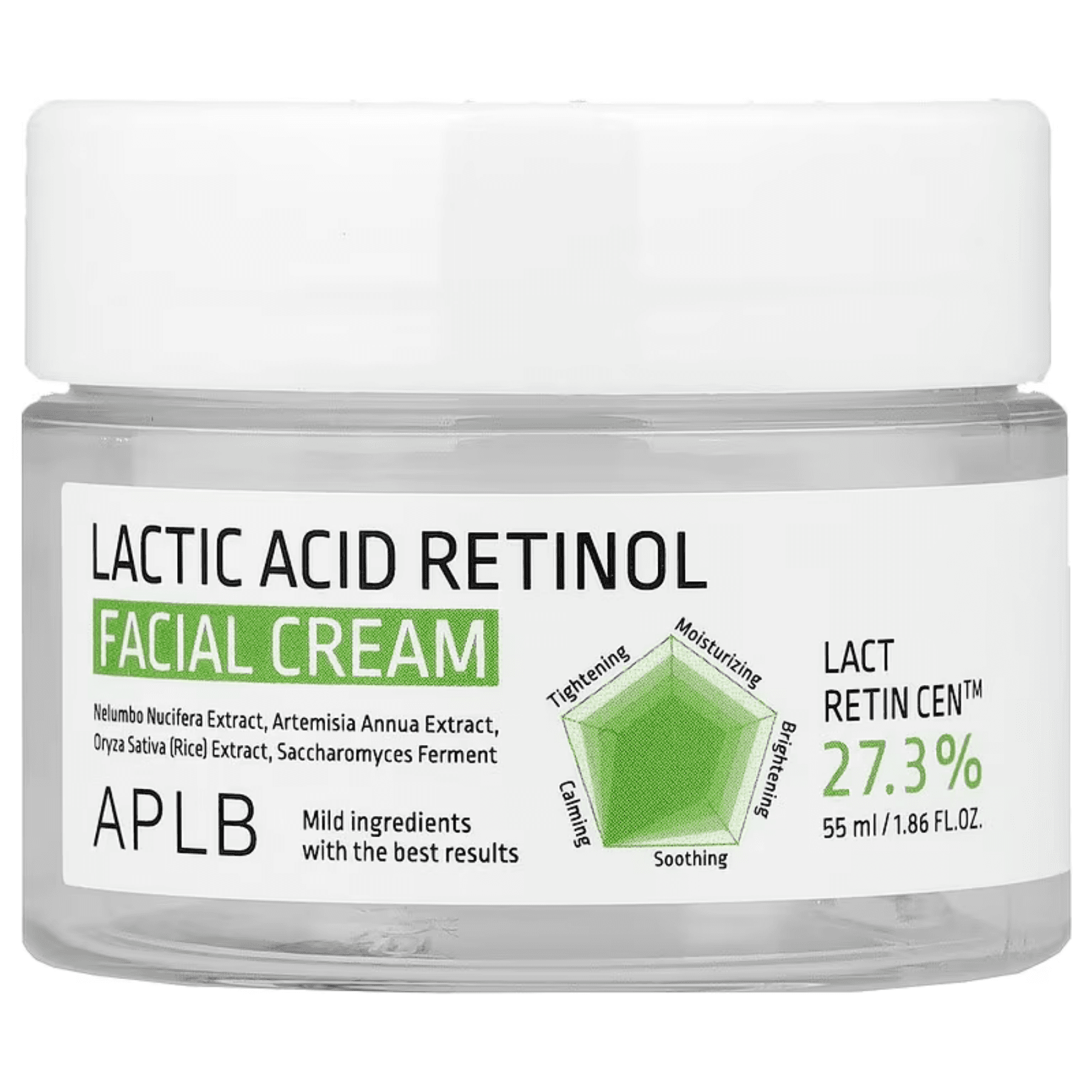 Крем для обличчя з молочною кислотою та ретинолом APLB Lactic Acid Retinol Facial Cream 55 мл