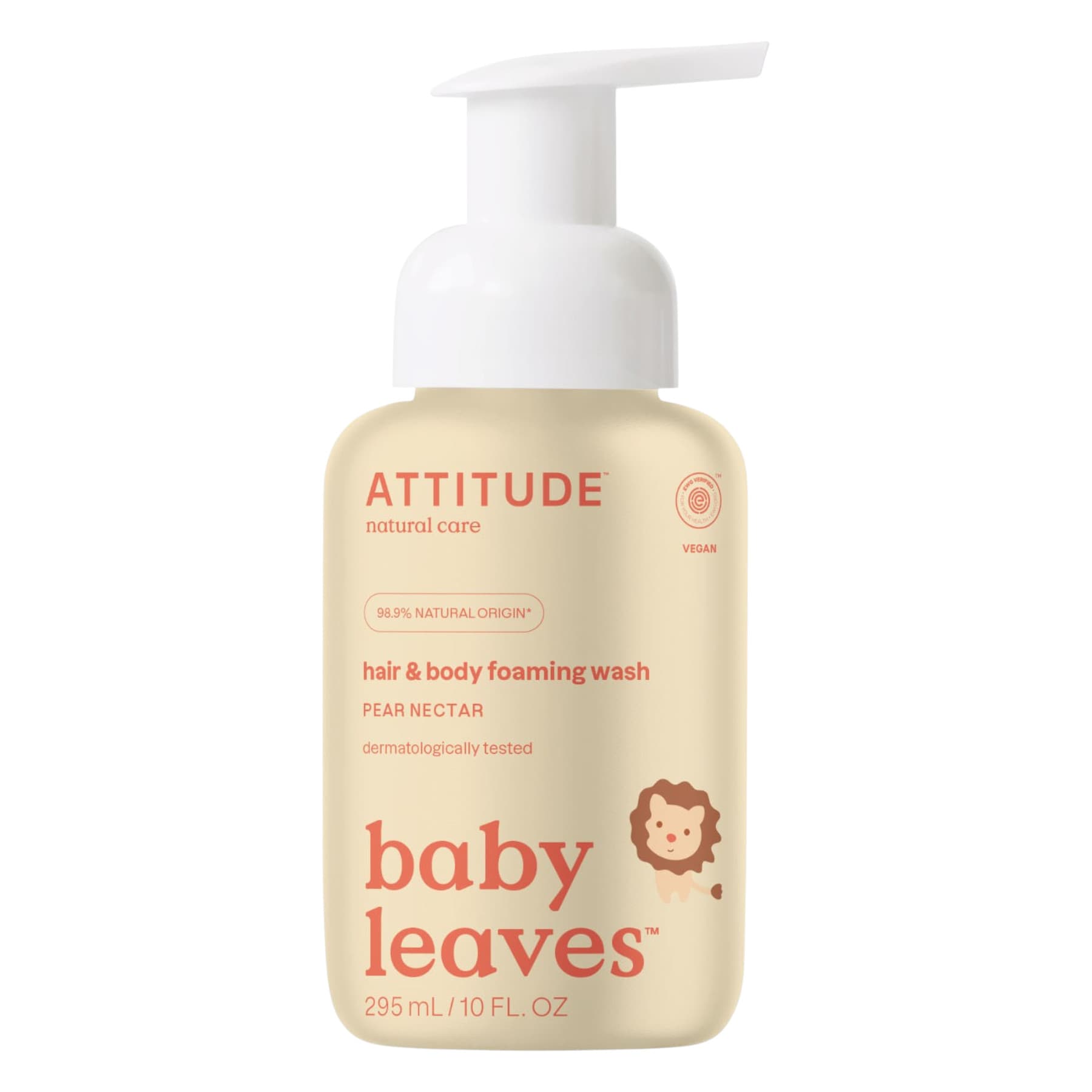 Пінка для миття тіла та волосся  "Грушевий нектар" Attitude Baby Leaves 295 мл