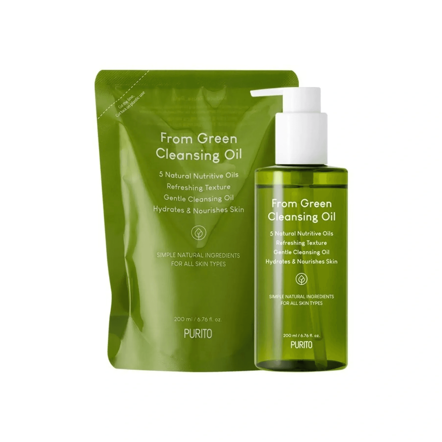 Набір гідрофільна очищувальна олія + рефіл Purito Seoul From Green Cleansing Oil (Set) 2 в 1