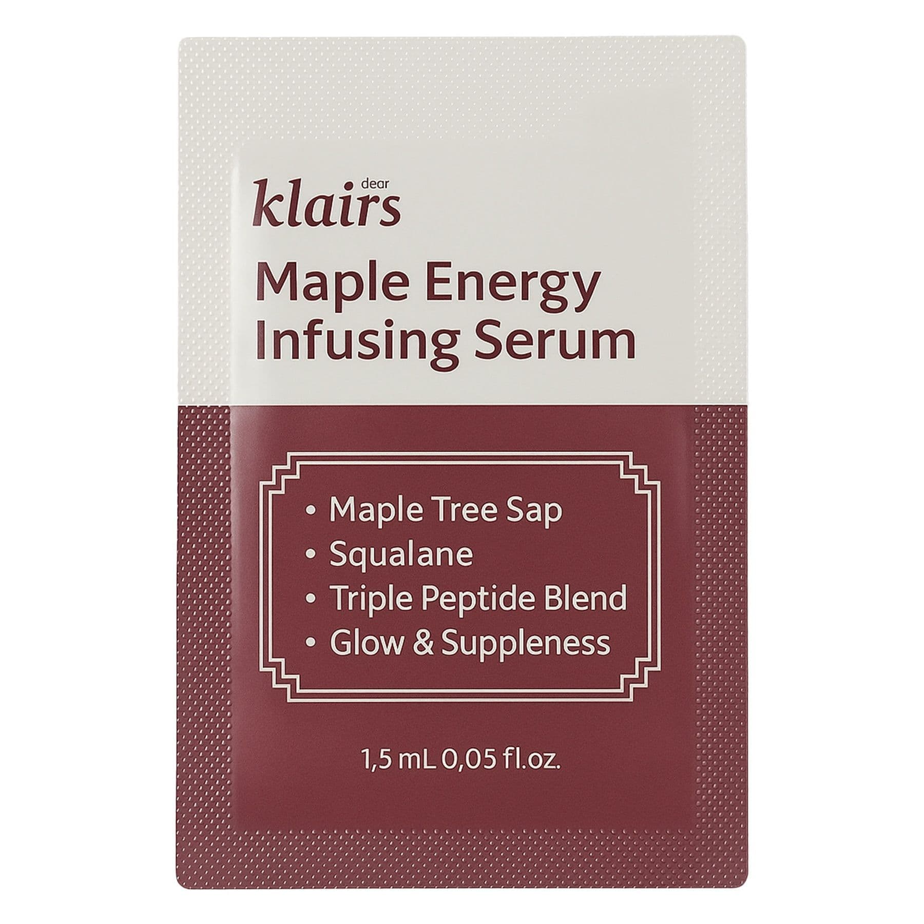 Cироватка для живлення шкіри обличчя з кленовим соком Dear Klairs Maple Energy Infusing Serum 1,5 мл, Саше (Тестер)