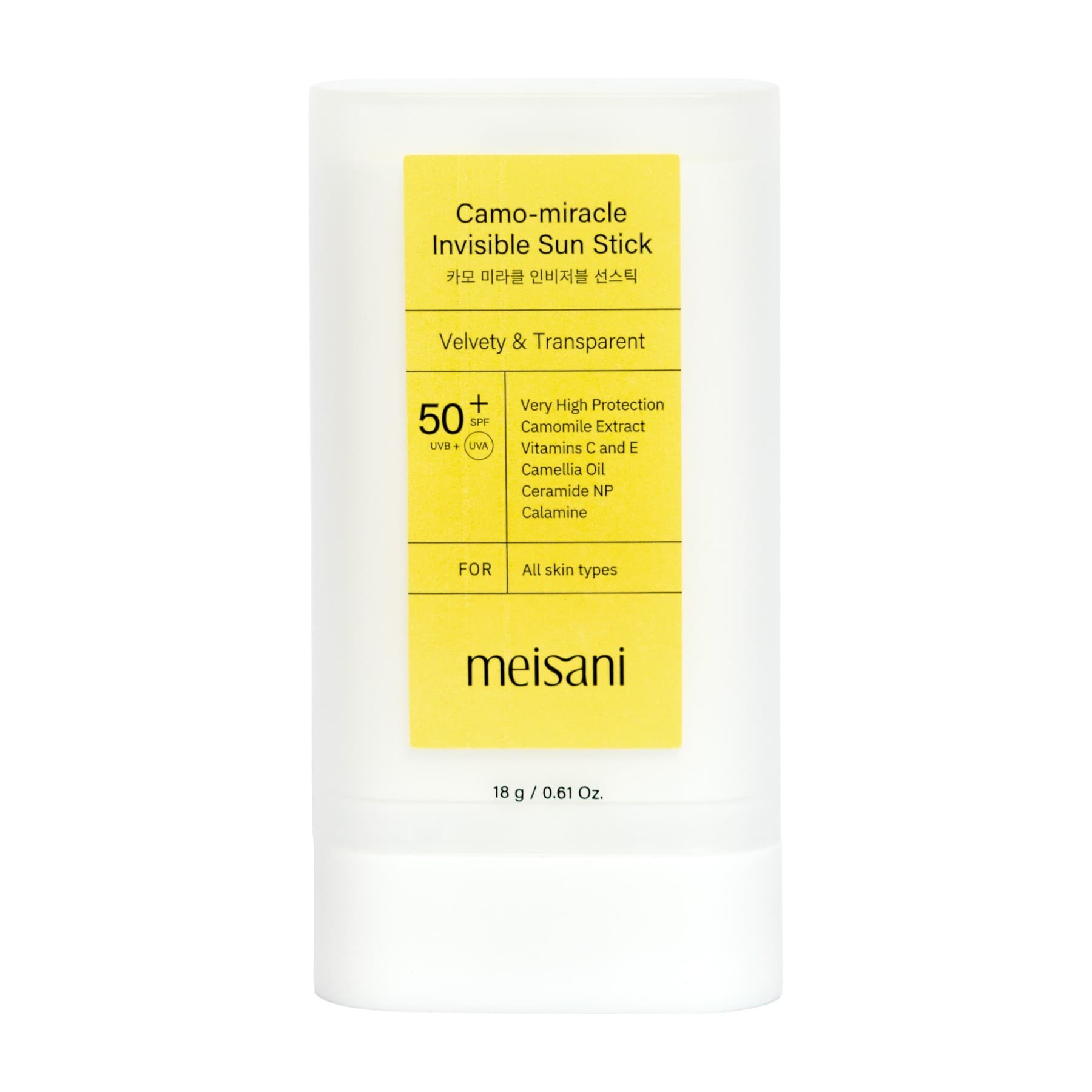 Легкий сонцезахисний стік Meisani Camo-Miracle Invisible Sun Stick SPF50 PA++++ 18 г
