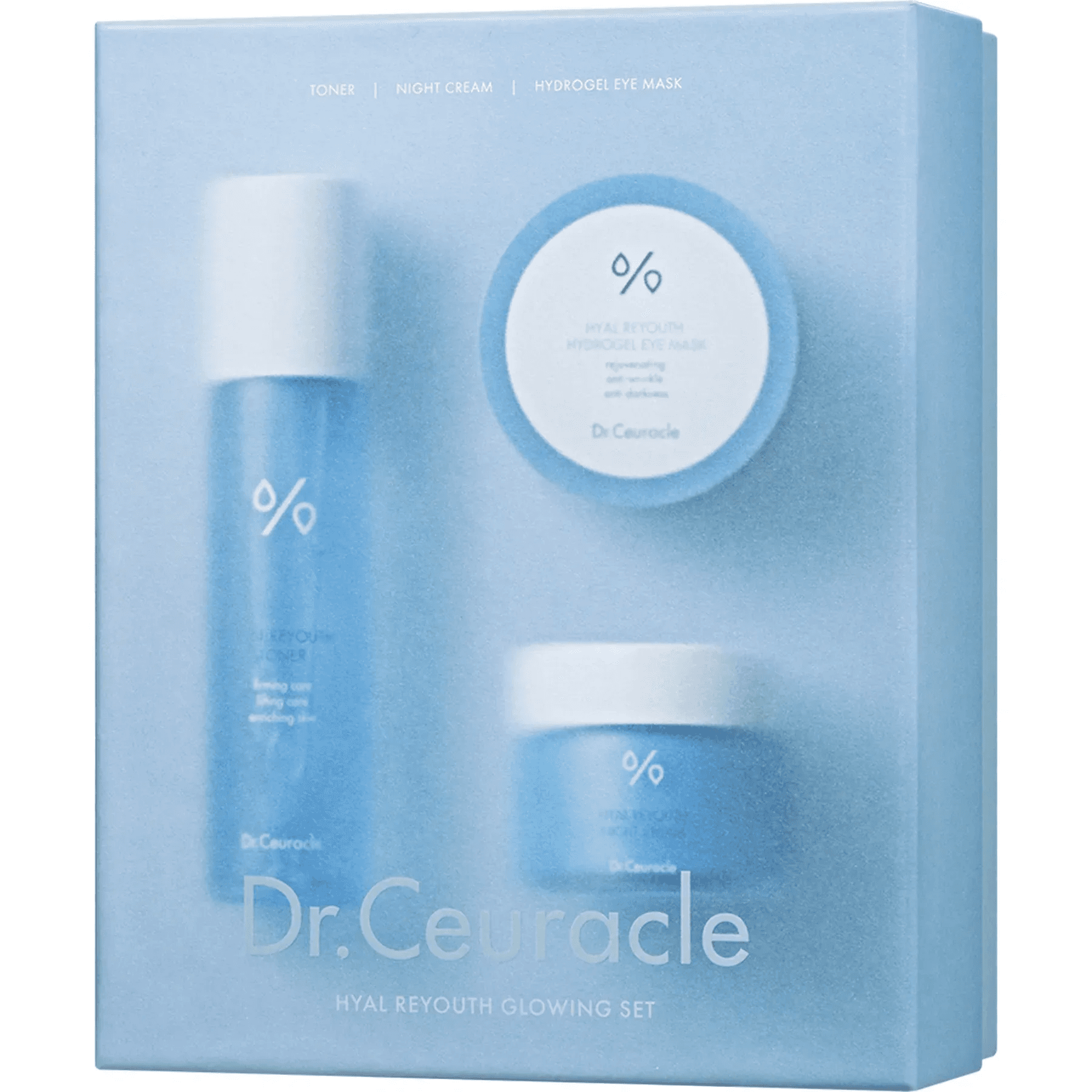 Набір для сяючої шкіри з гіалуроновою кислотою Dr.Ceuracle Hyal Reyouth Glowing Set 3 в 1