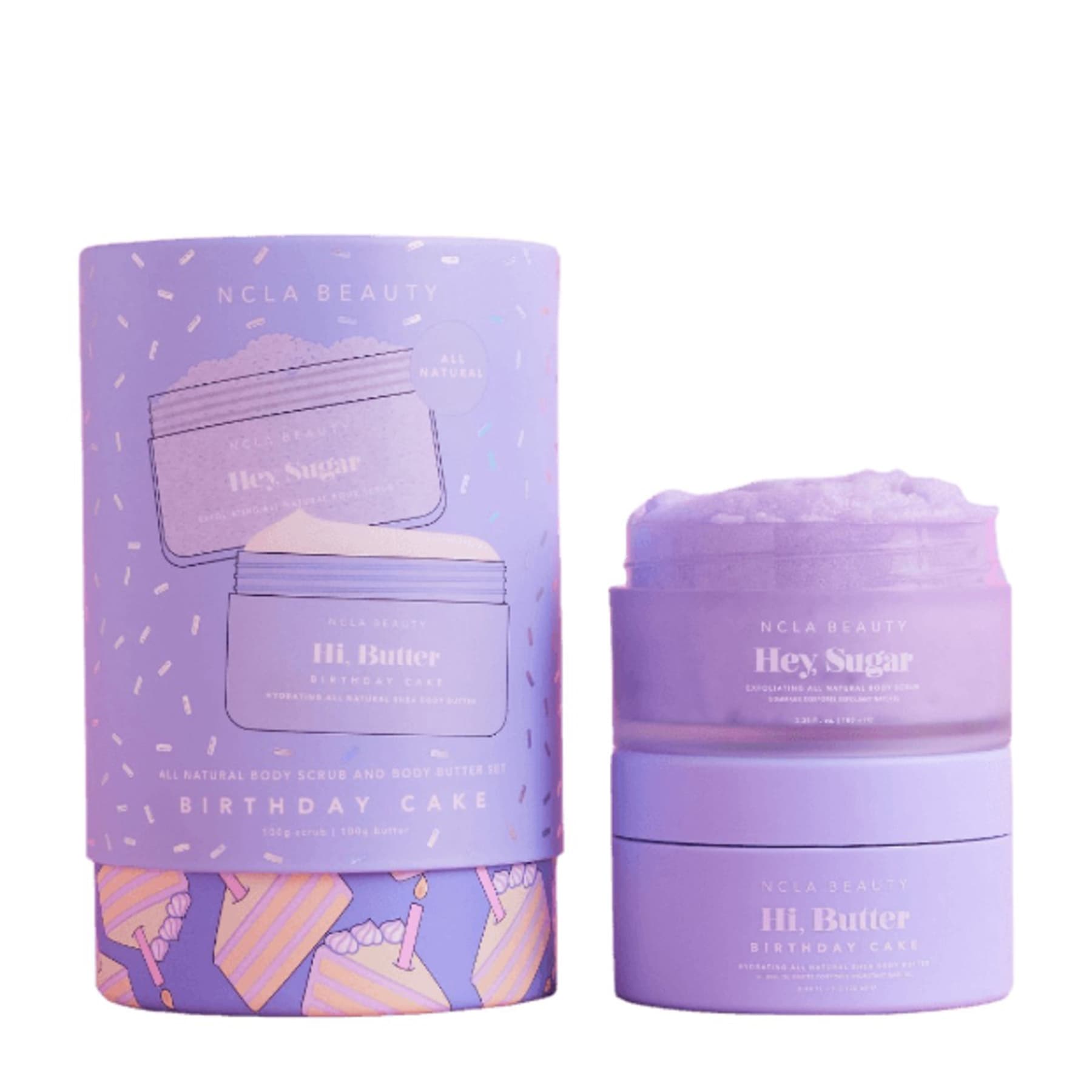 Подарунковий набір для догляду за тілом «Святковий торт» NCLA Beauty Birthday Cake Body Care Discovery Set 2 в 1