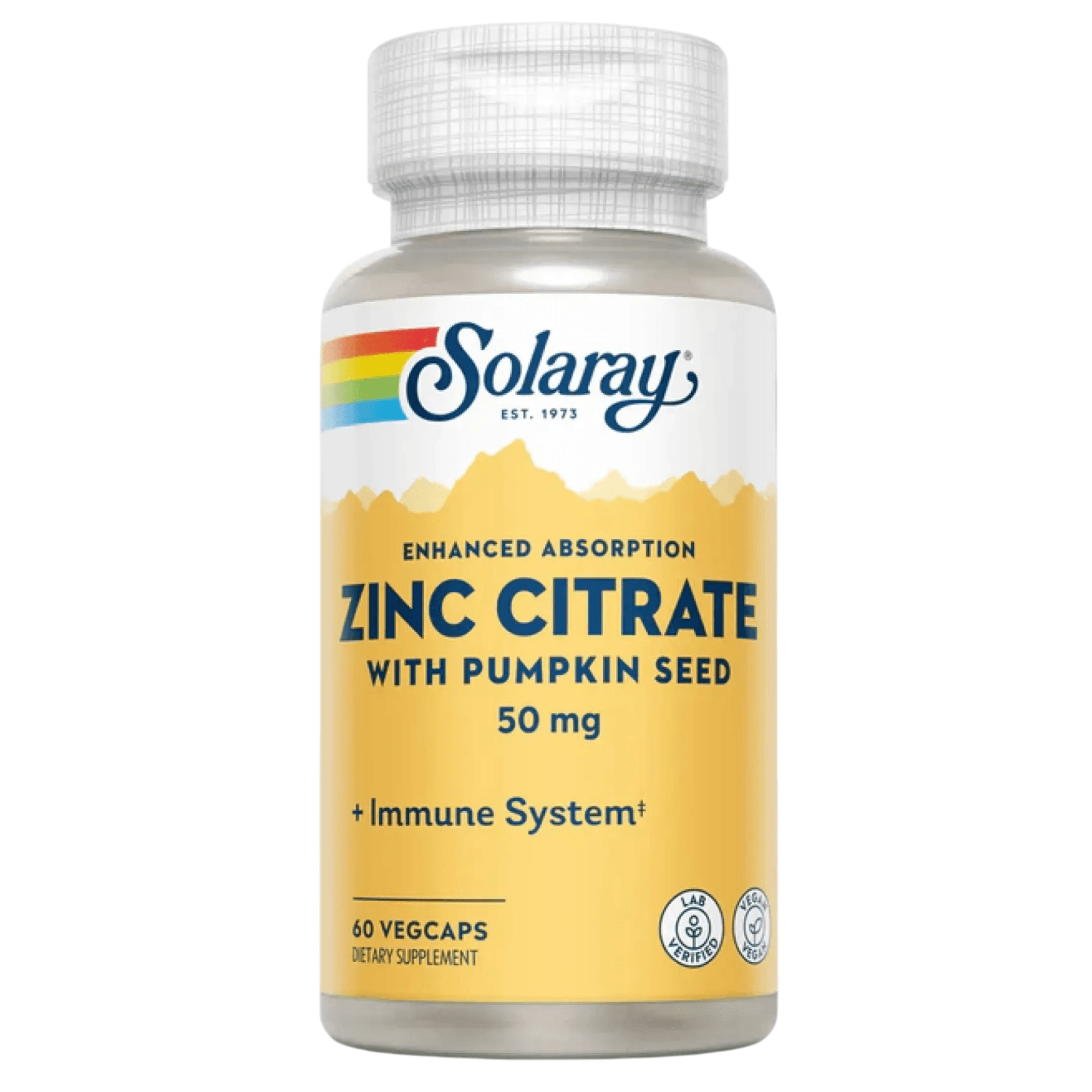Цинк цитрат 50 мг Solaray Zinc Citrate 50mg 60 шт