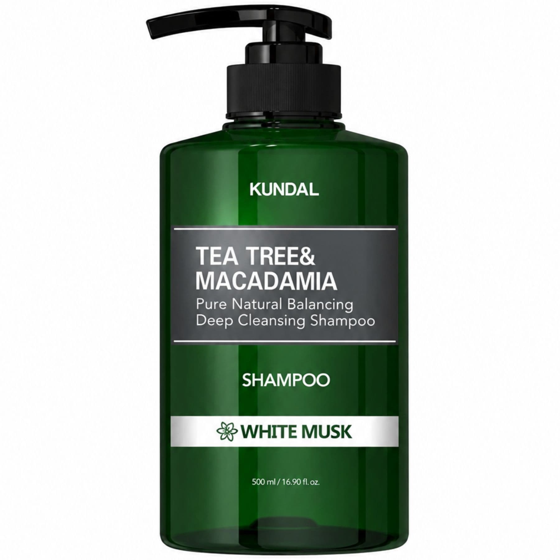 Шампунь для глибокого очищення KUNDAL Tea Tree & Macadamia Deep Cleansing Shampoo White Musk 500 мл