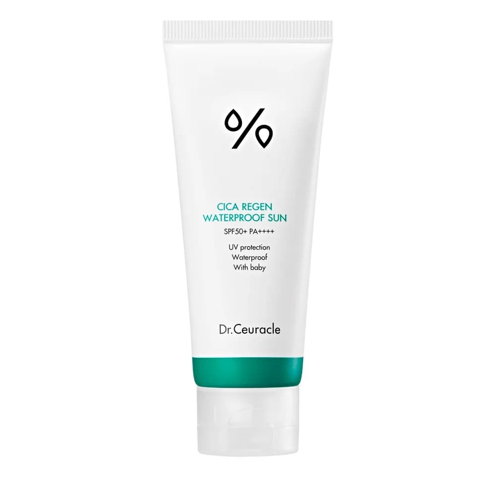 Водостійкий сонцезахисний крем з центелою  Dr.Ceuracle Cica Regen Waterproof Sun SPF50+ PA++++ 100 мл