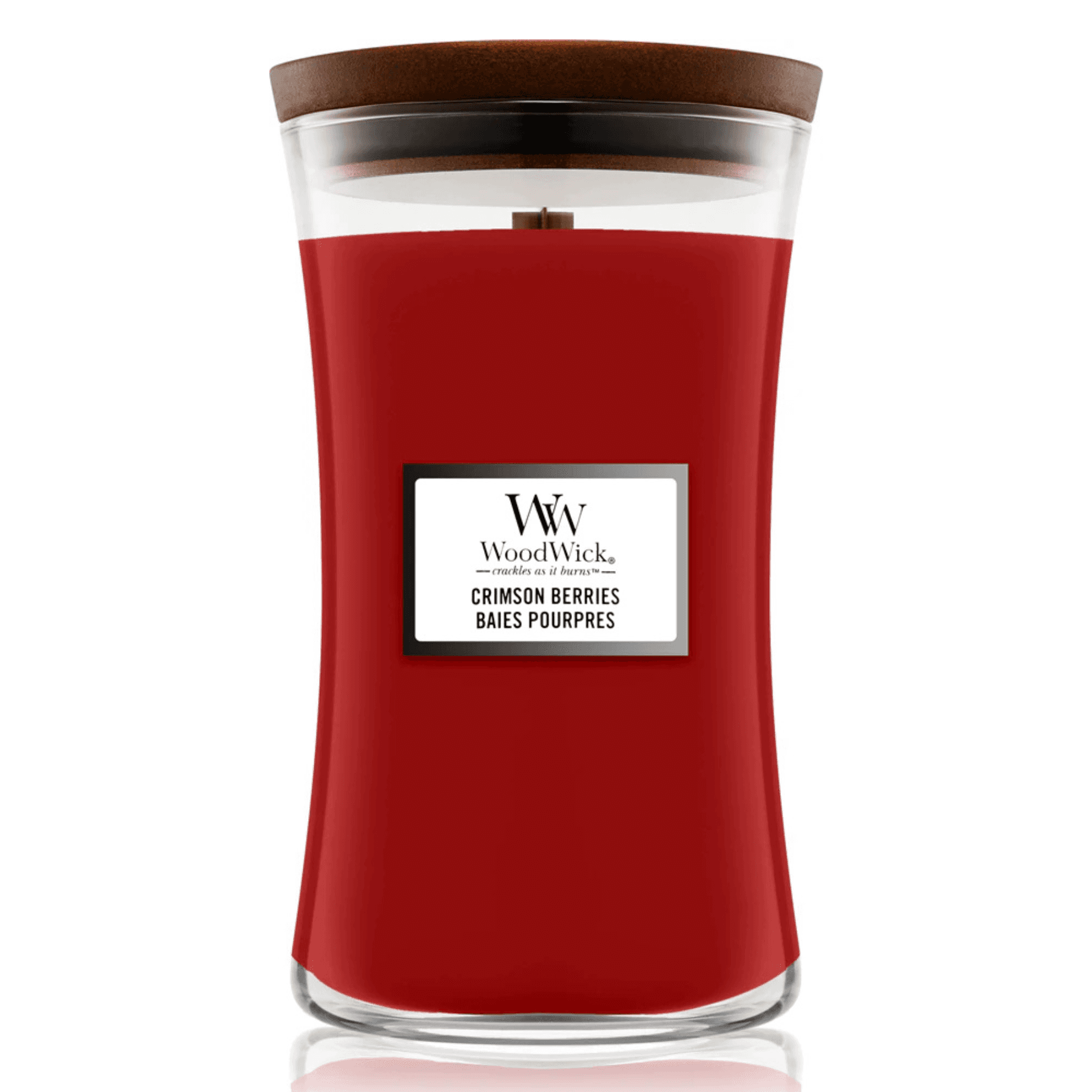 Ароматична свічка з нотами різдвяних ягід Woodwick Crimson Berries 609 г