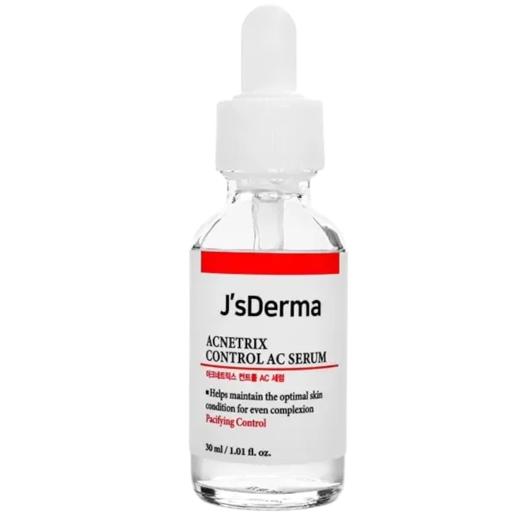 Сироватка для проблемної шкіри обличчя з ніацинамідом і цинком J'sDerma Acnetrix Control AC Serum 30 мл