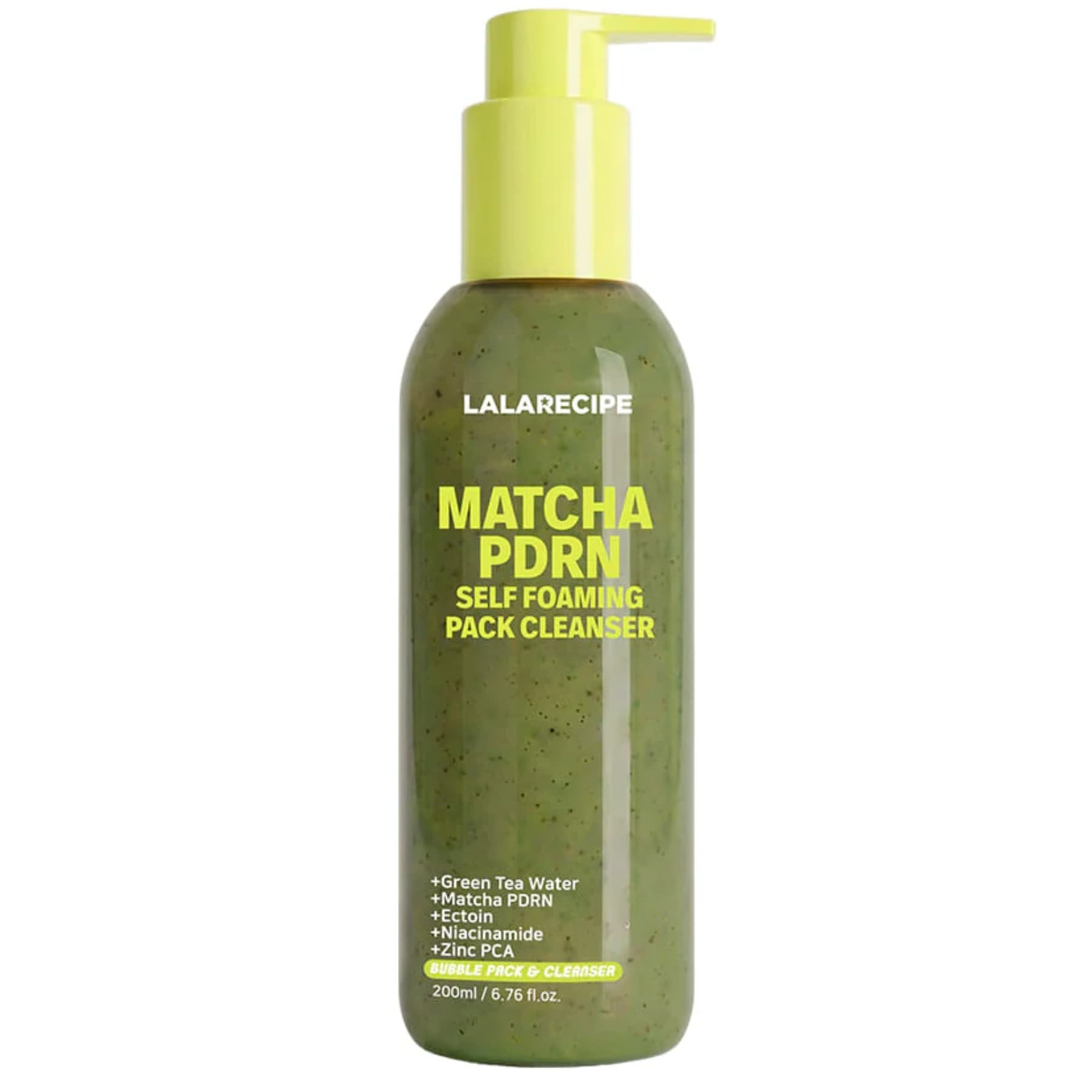 Пінка для вмивання з Matcha PDRN комплексом LALARECIPE Matcha PDRN Self-Foaming Pack Cleanser 200 мл