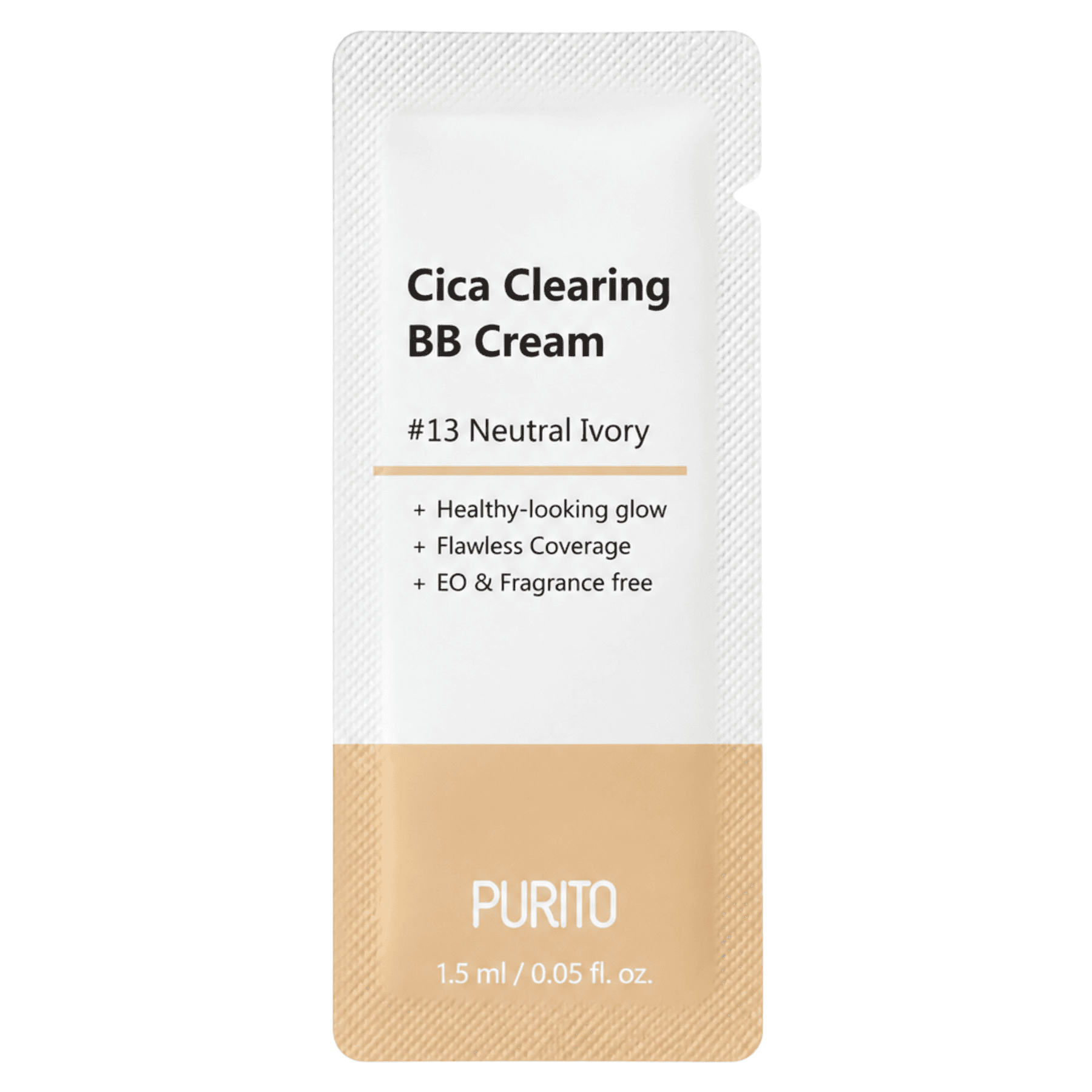 BB-крем з центелою Purito Seoul Cica Clearing BB Cream 13 Neutral Ivory 1 г, Саше (Тестер)