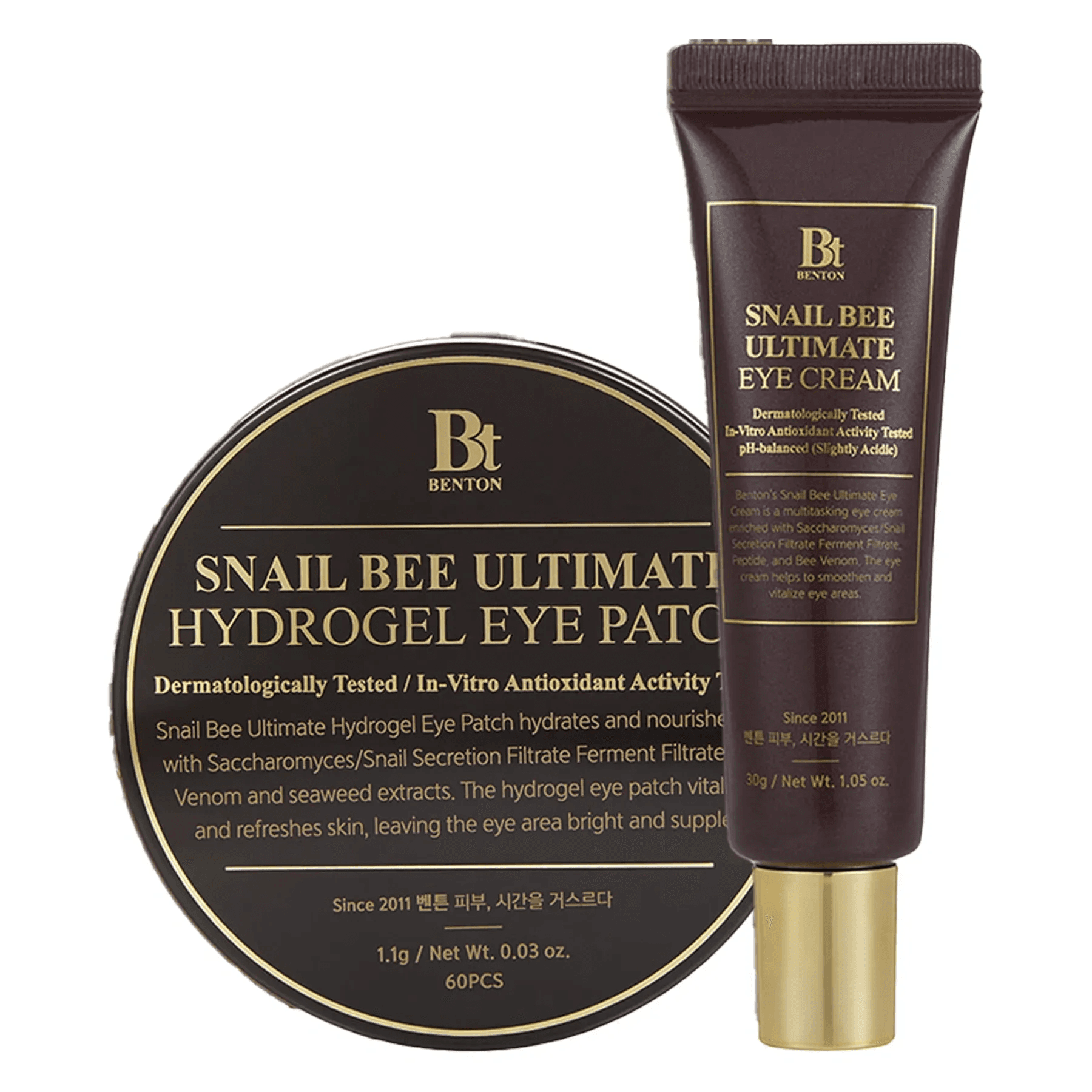 Святковий набір для догляду за шкірою навколо очей Benton Snail Bee Ultimate Eye Care Holiday Set 2 в 1