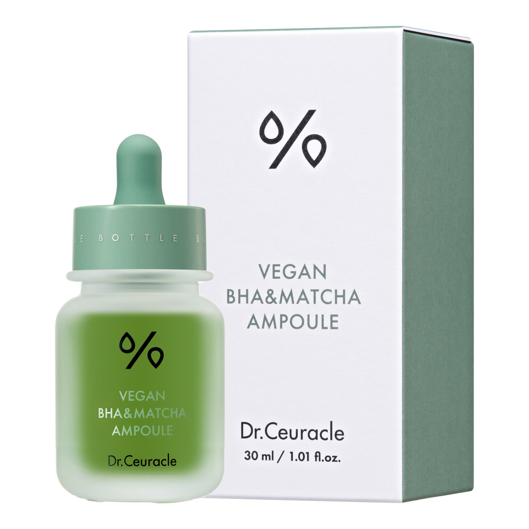 Ампульна сироватка з BHA кислотою та екстрактом матча Dr.Ceuracle Vegan BHA&Matcha Ampoule 30 мл