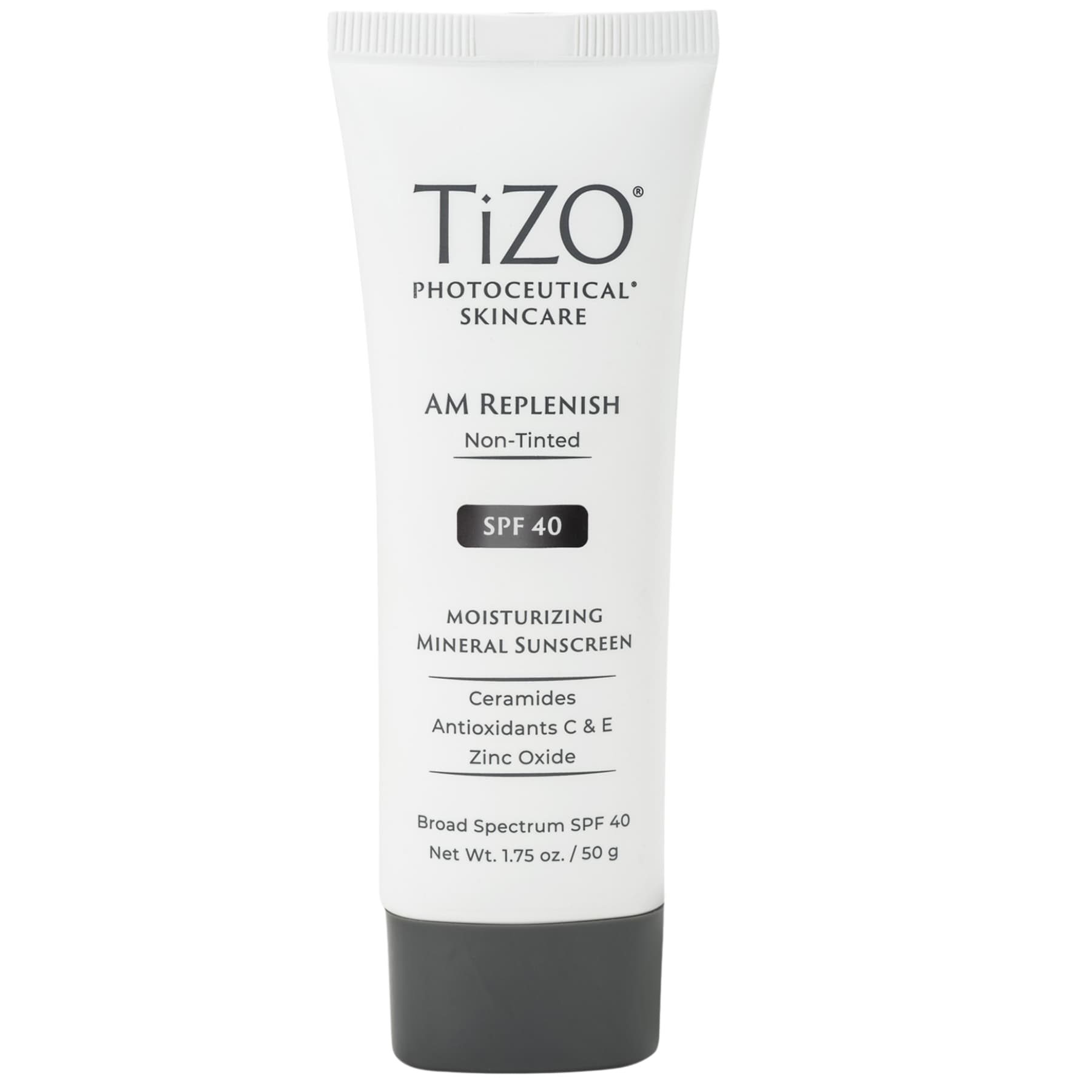 Крем денний живильний для обличчя без відтінка TiZO pHotoceutical Skincare AM Replenish Non-Tinted SPF40 50 г